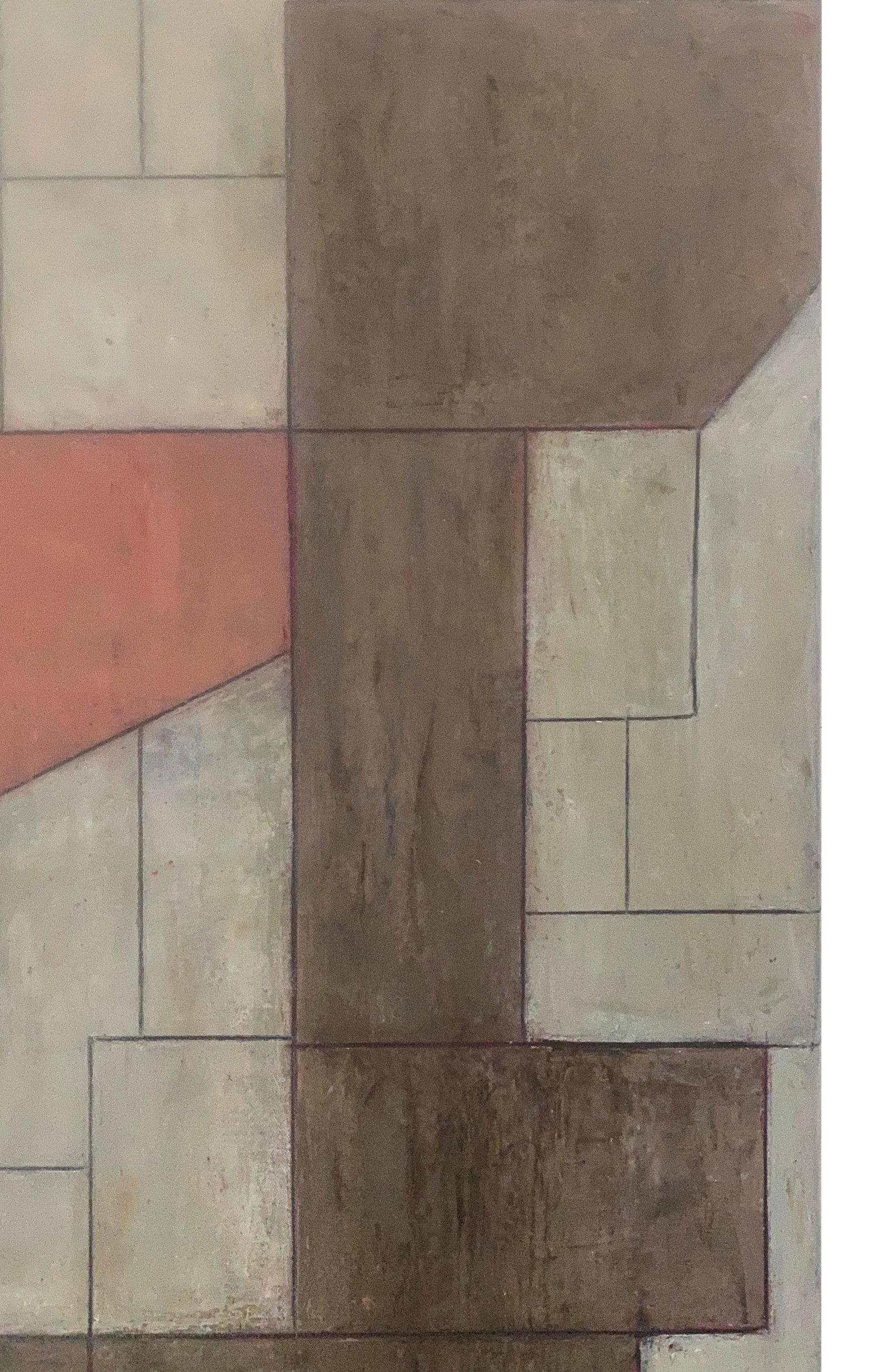 Contemporary Geometric Abstract Oil Painting Earth Tones by Stephen Cimini - 6