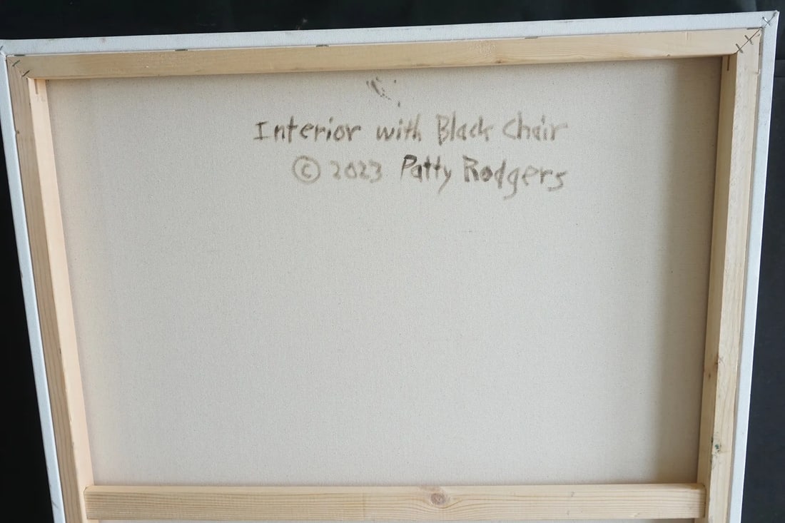 Contemporary Abstract Painting *Interior With Black Chair" - 3