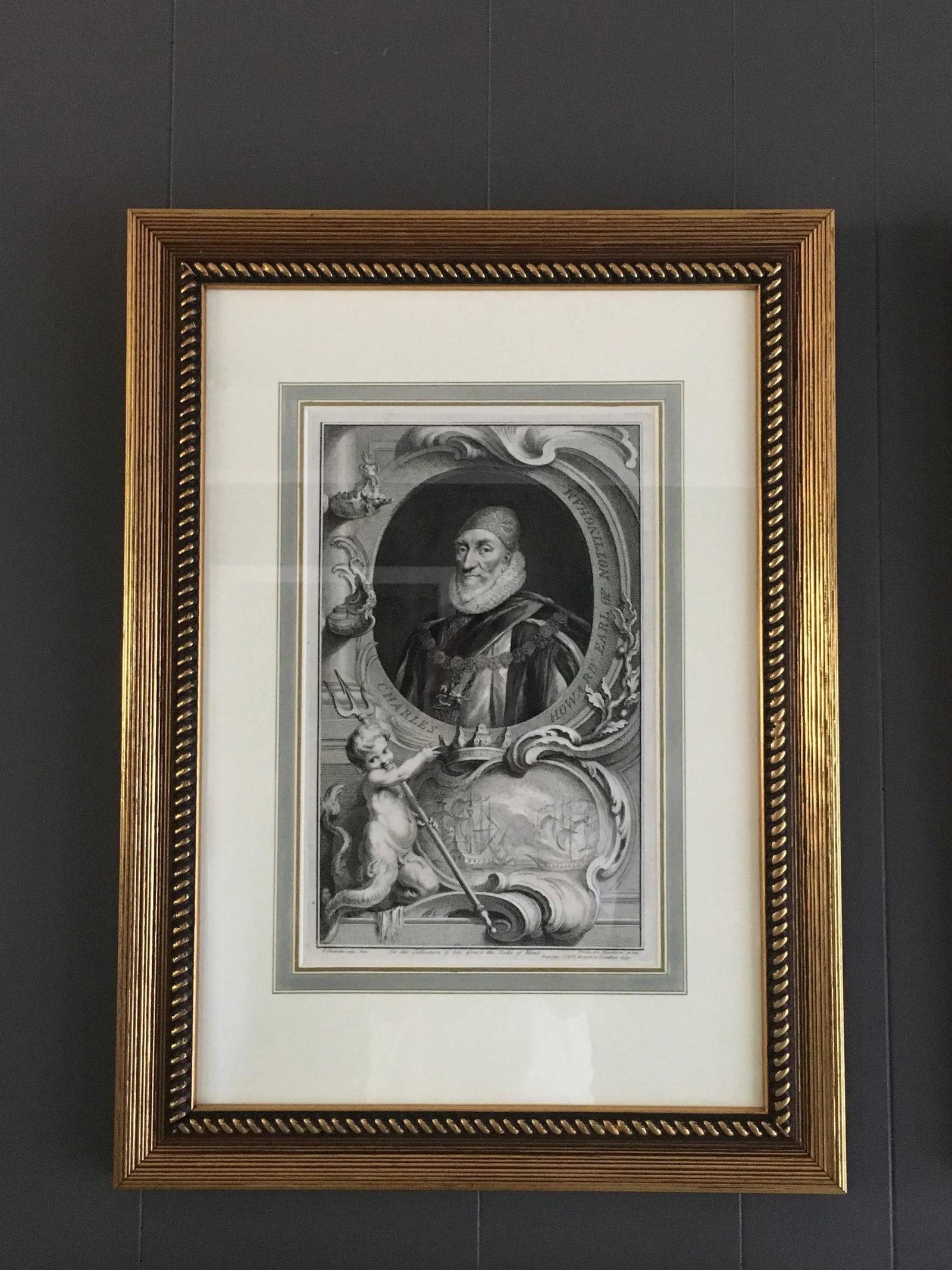Set of Four Framed George Vertue Portrait Engravings in Neoclassical Gilt Frames - 2