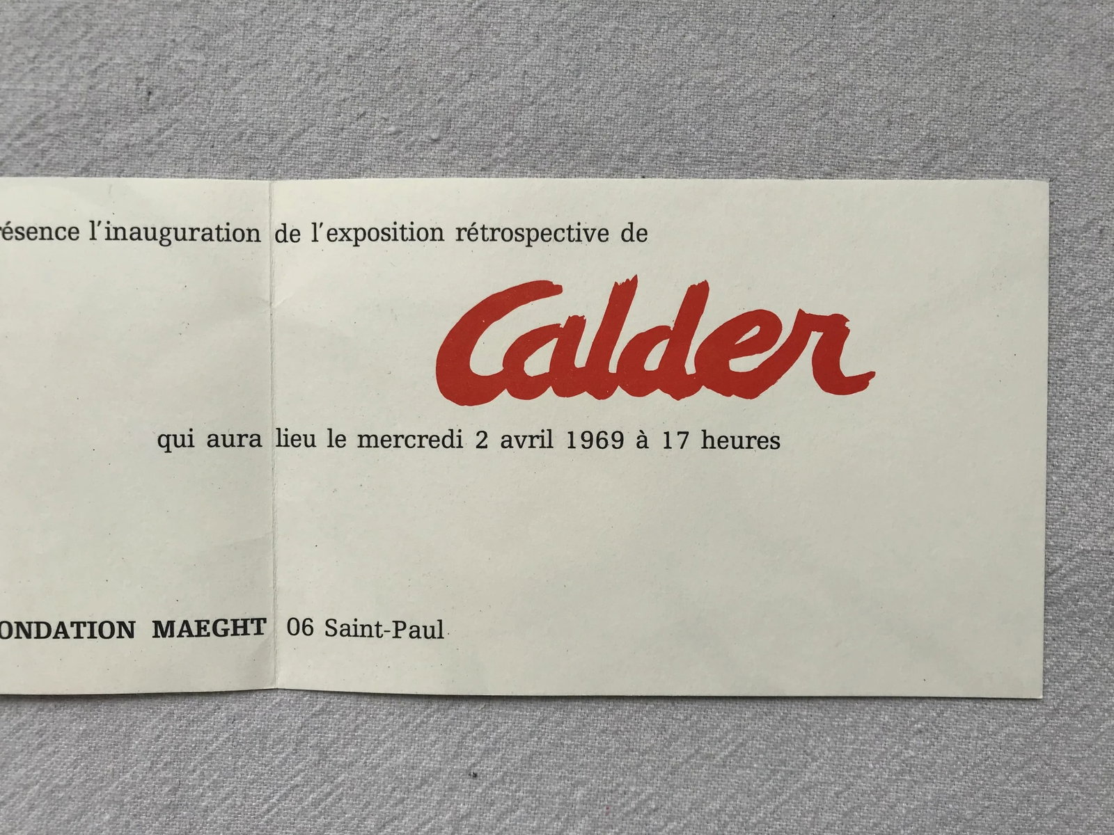 1969 Exhibition Opening Invitation ~ Alexander Calder, Fondation Maeght - 6