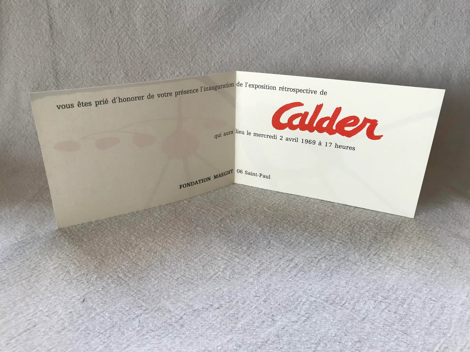 1969 Exhibition Opening Invitation ~ Alexander Calder, Fondation Maeght - 7