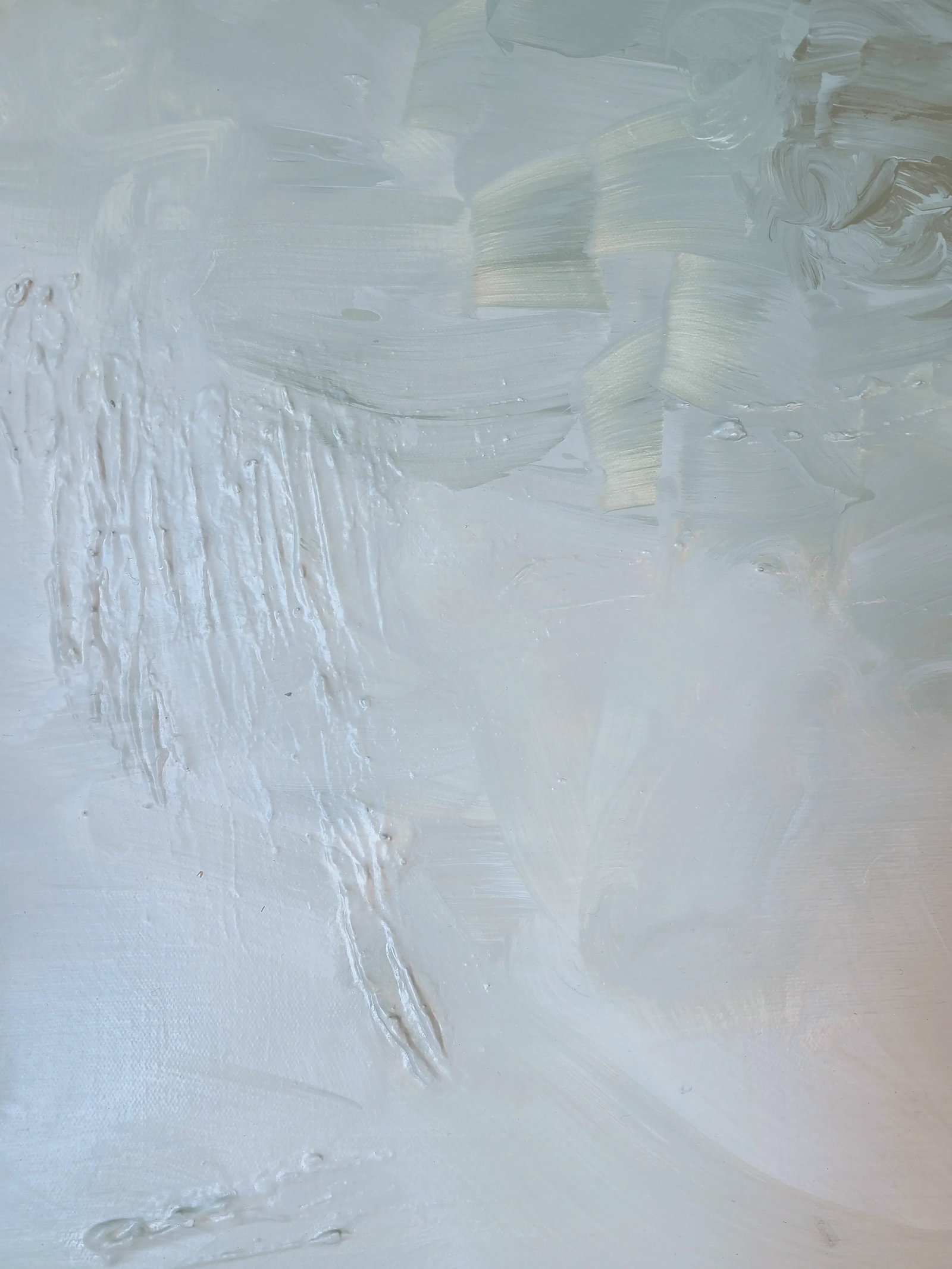 "White Flower" KR Moehr Large Original Abstract Neutral Art Painting - 5