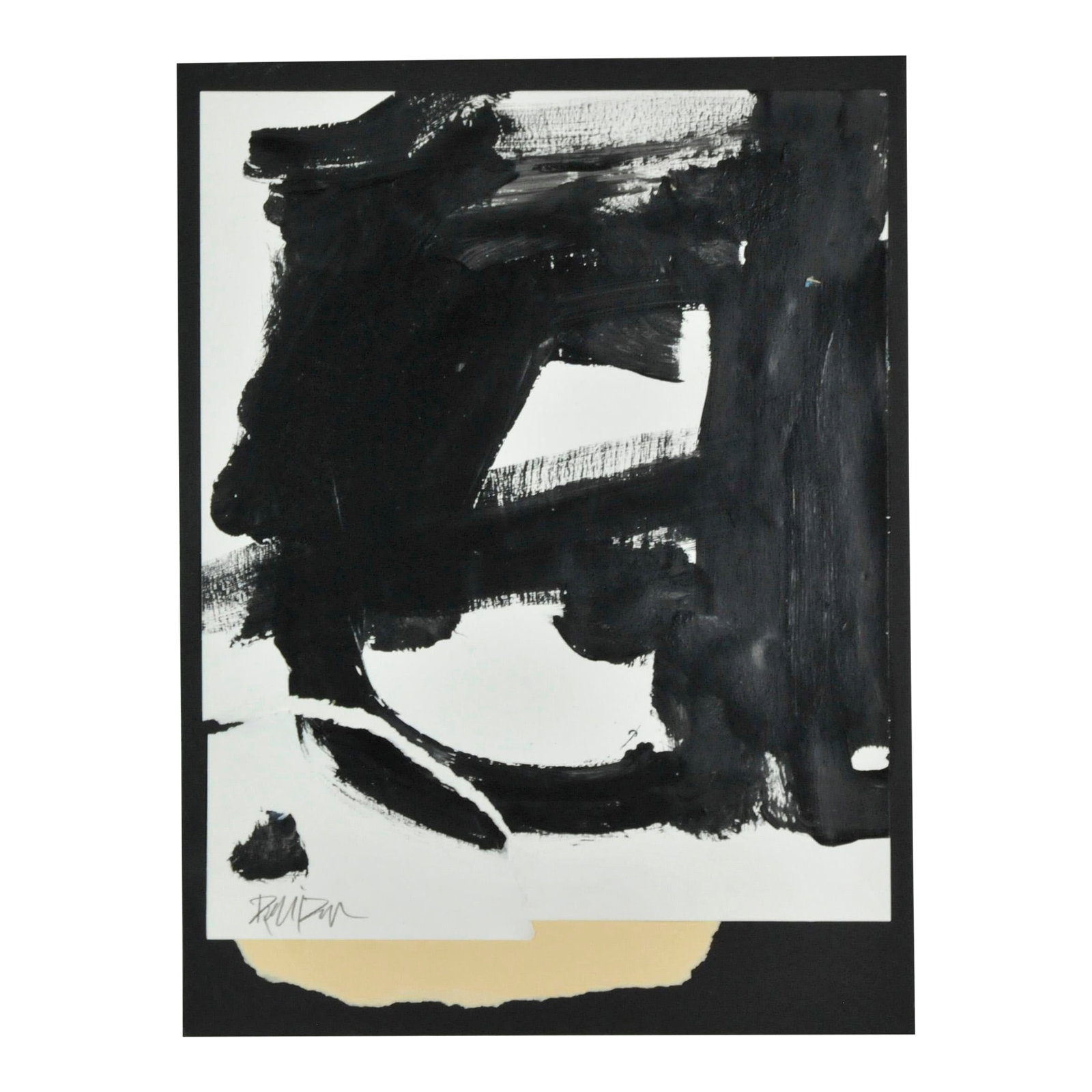 "Torn Tan" Original Abstract Mixed-Media Collage by Robbie Kemper (1 of 3)