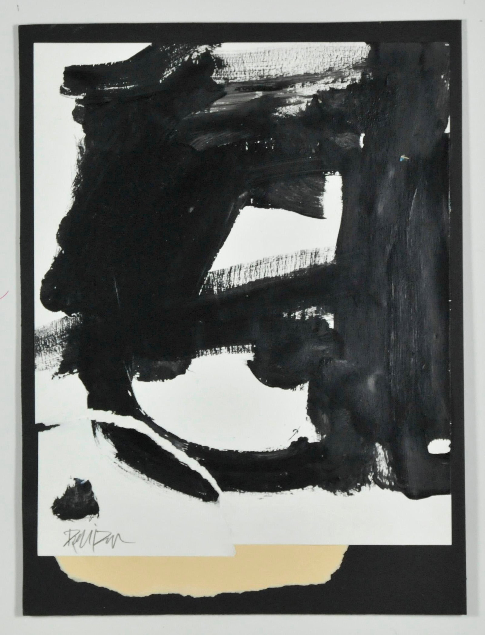 "Torn Tan" Original Abstract Mixed-Media Collage by Robbie Kemper - 3