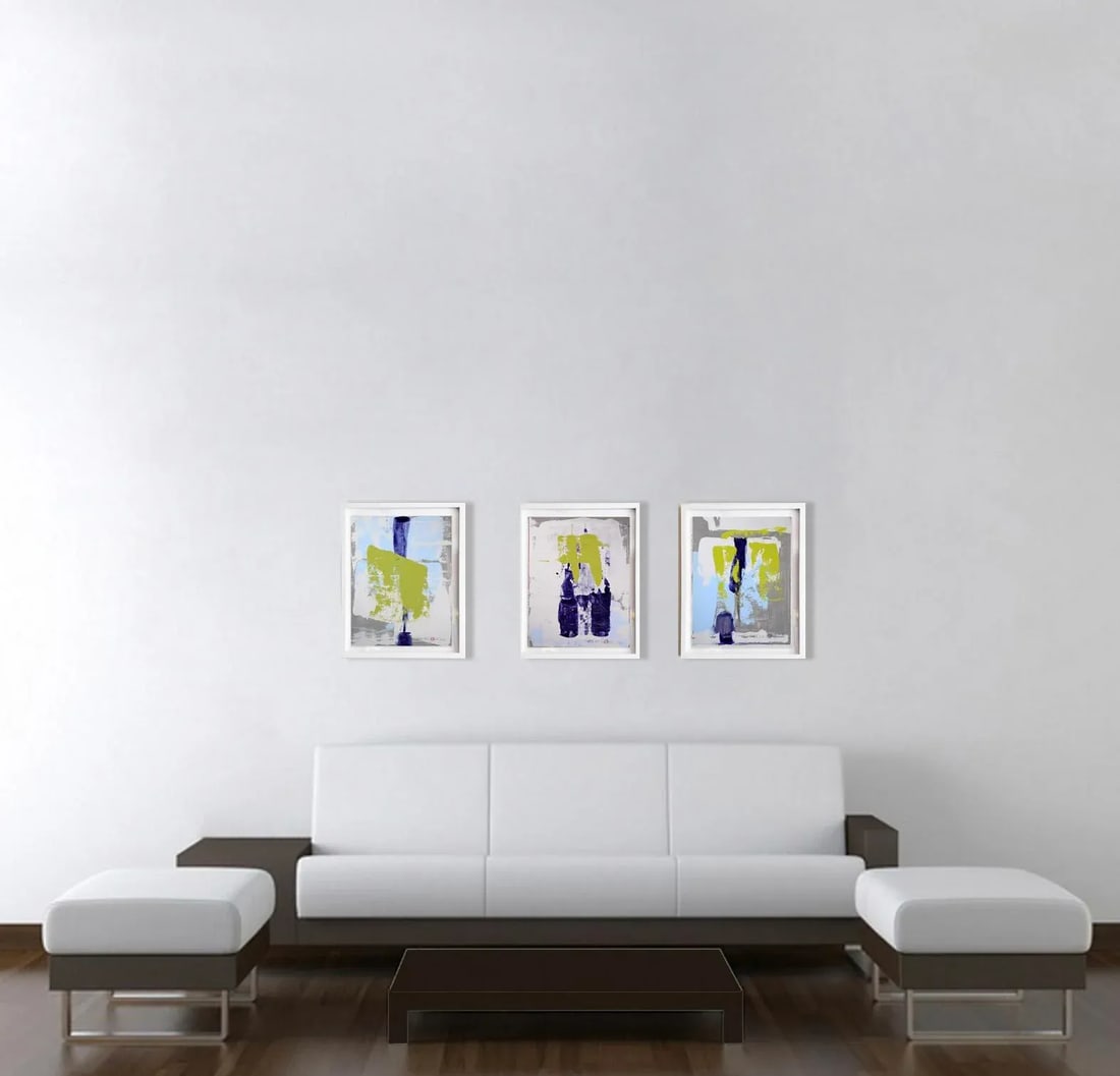 Static 425 Framed Abstract Green/Brown Painting - 5