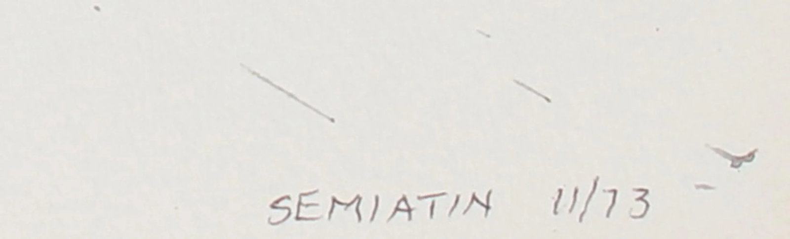 Abstract Paint Splatters in Red & Black, Watercolor on Paper, 1973 - 2