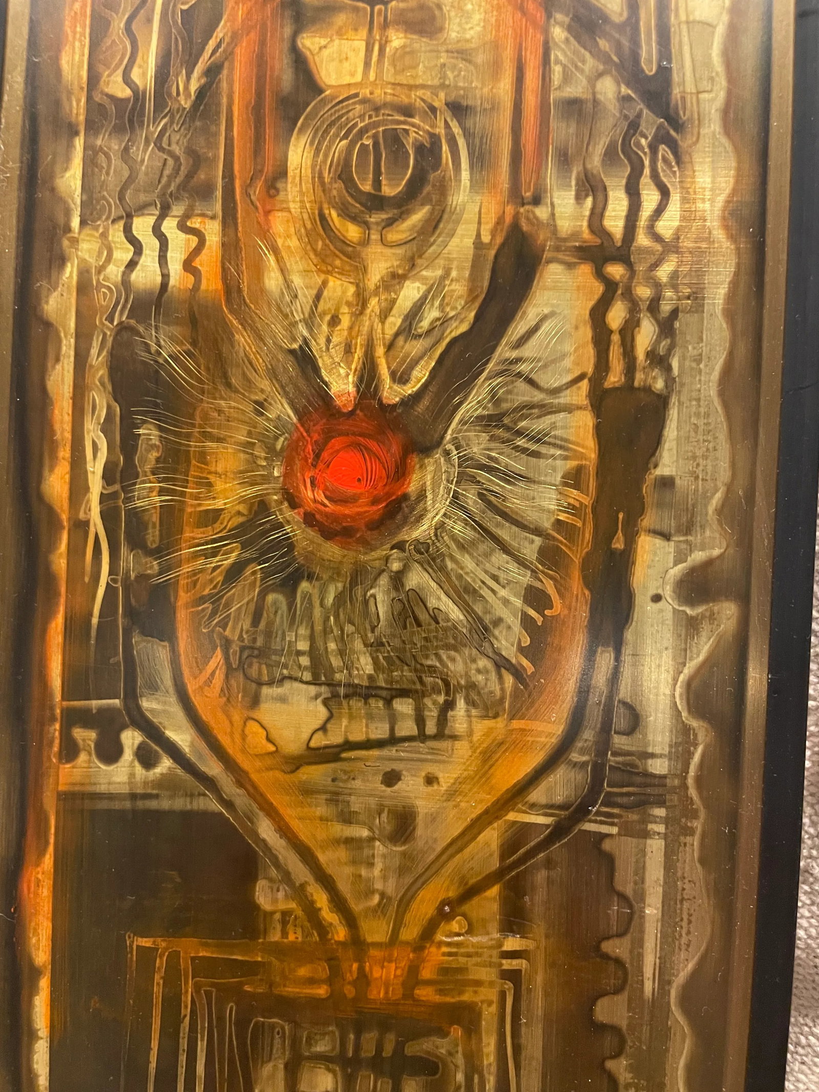 Original Bernard Rohne Etched Metallic Artwork 1972 - 3