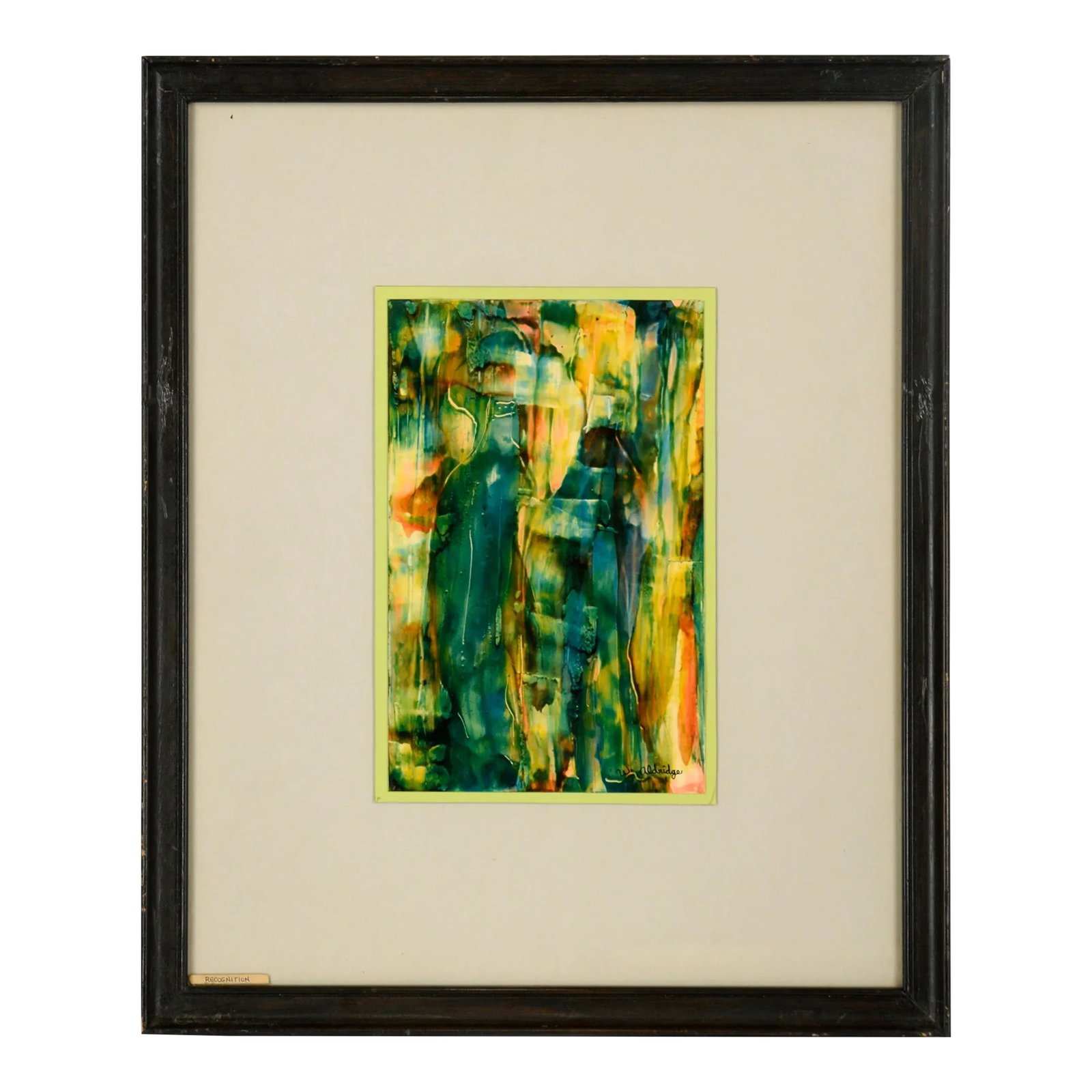 "Recognition" - Abstract Expressionist Composition in Acrylic on Cardstock by William Aldridge (1 of 8)
