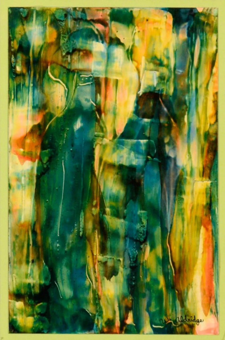 "Recognition" - Abstract Expressionist Composition in Acrylic on Cardstock by William Aldridge - 2