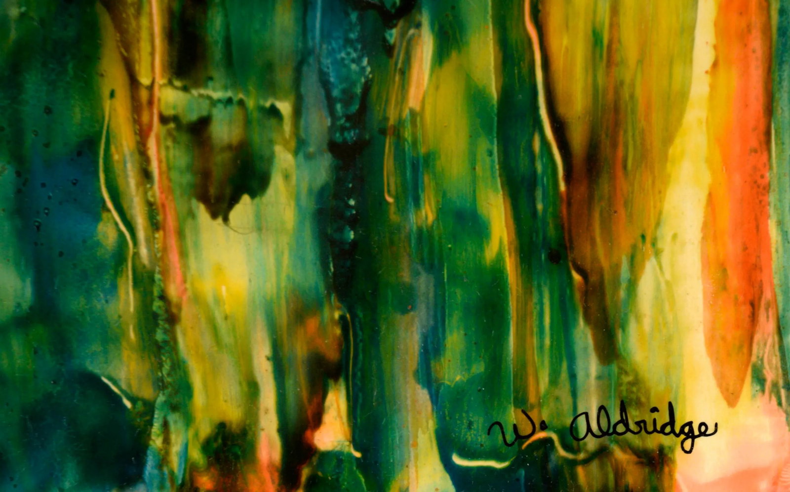 "Recognition" - Abstract Expressionist Composition in Acrylic on Cardstock by William Aldridge - 5