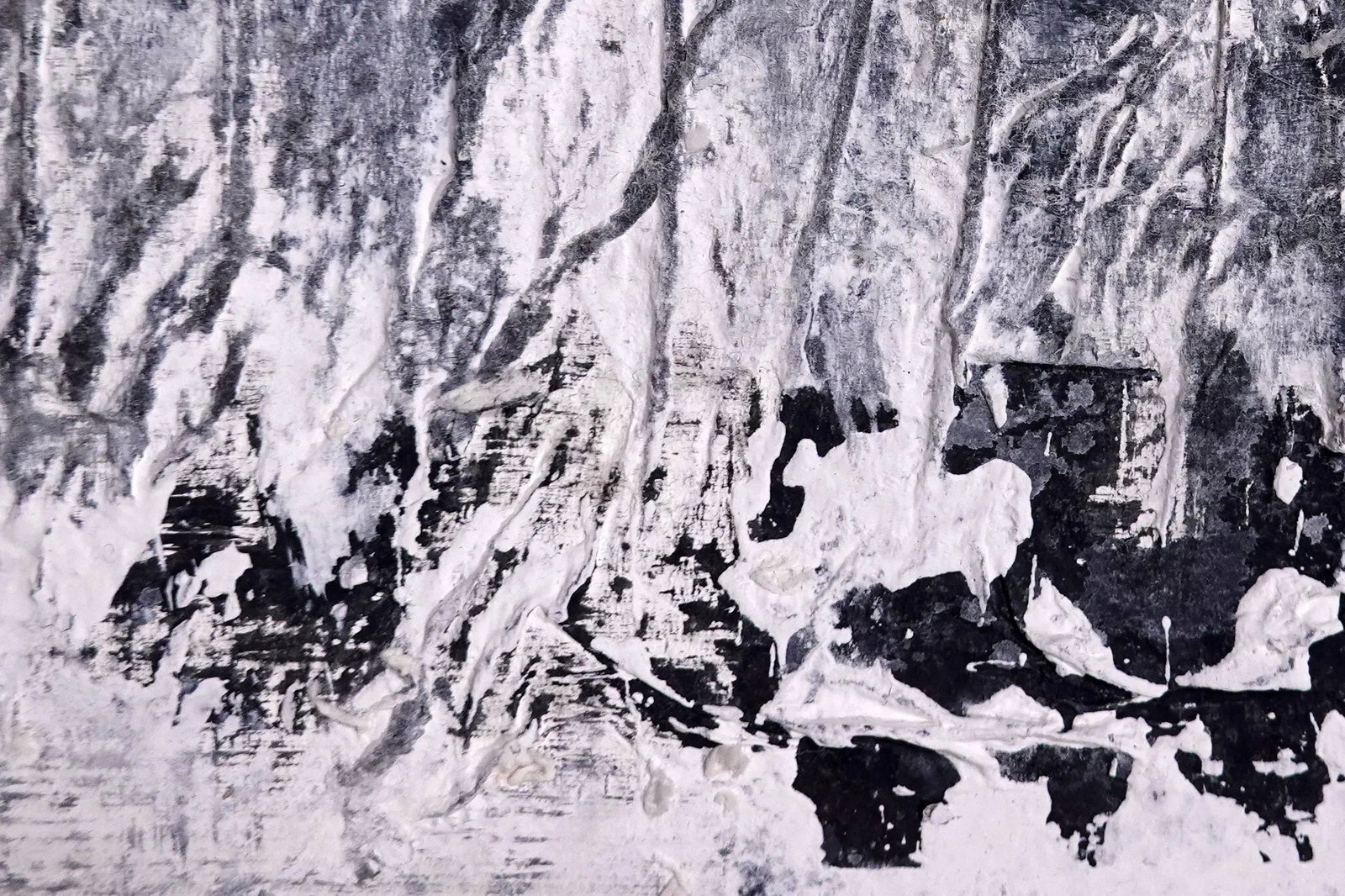 Verve. IV Framed Abstract Black & White Mixed Media - 4