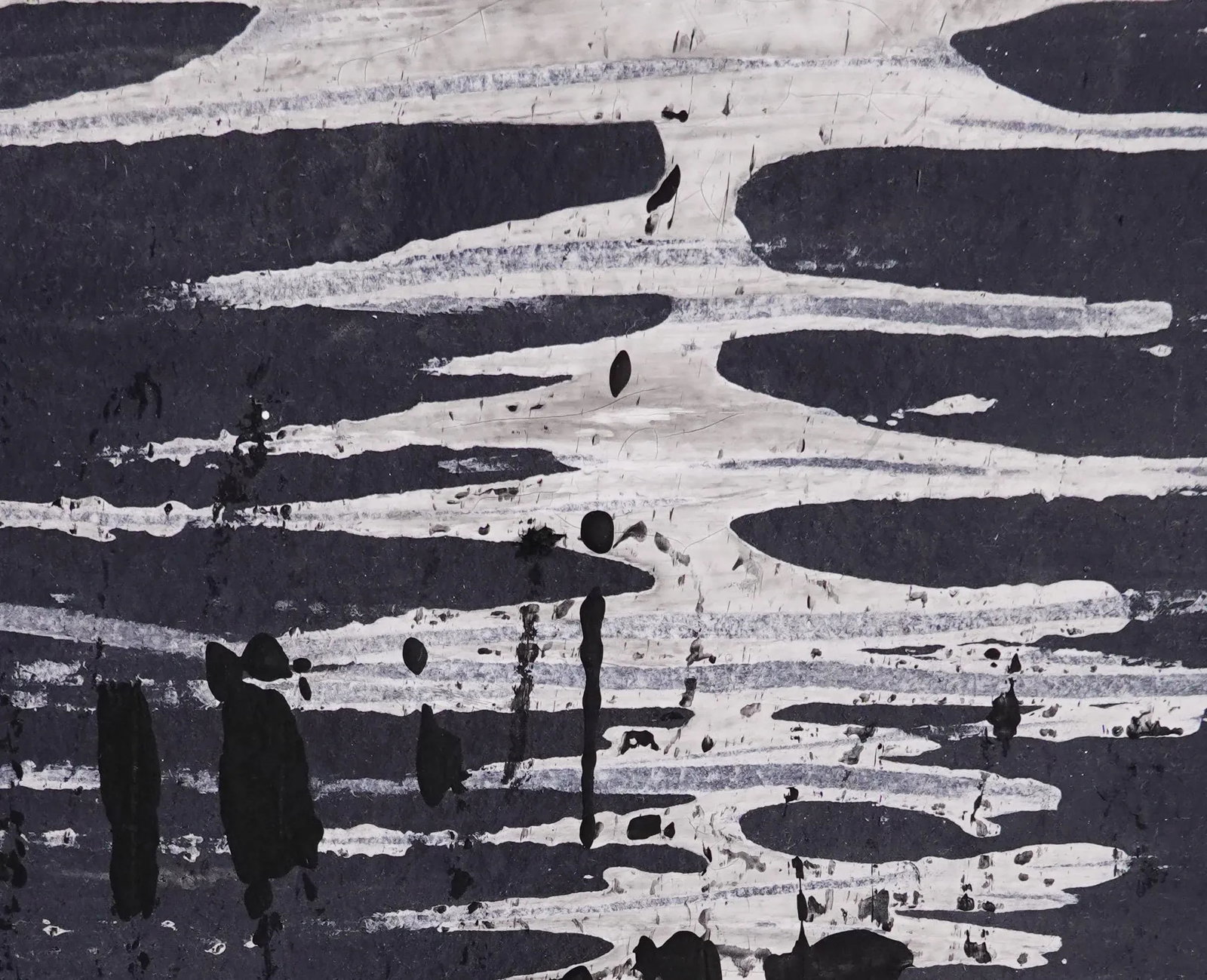 Verve.VII Framed Abstract Minimal Black & White Painting - 3