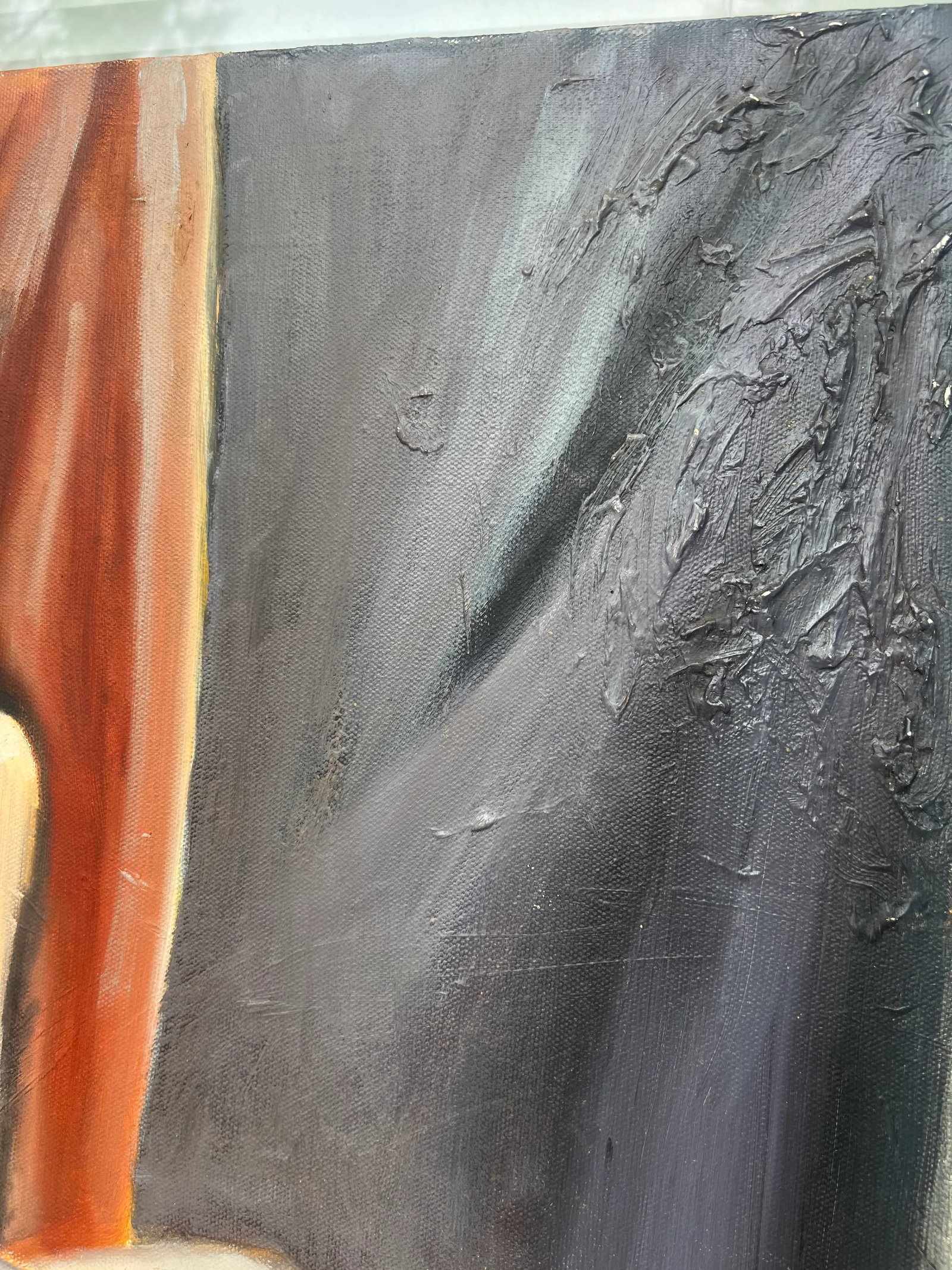 Late 20th Century Expressionist Nude Portrait Oil Painting Study - 6
