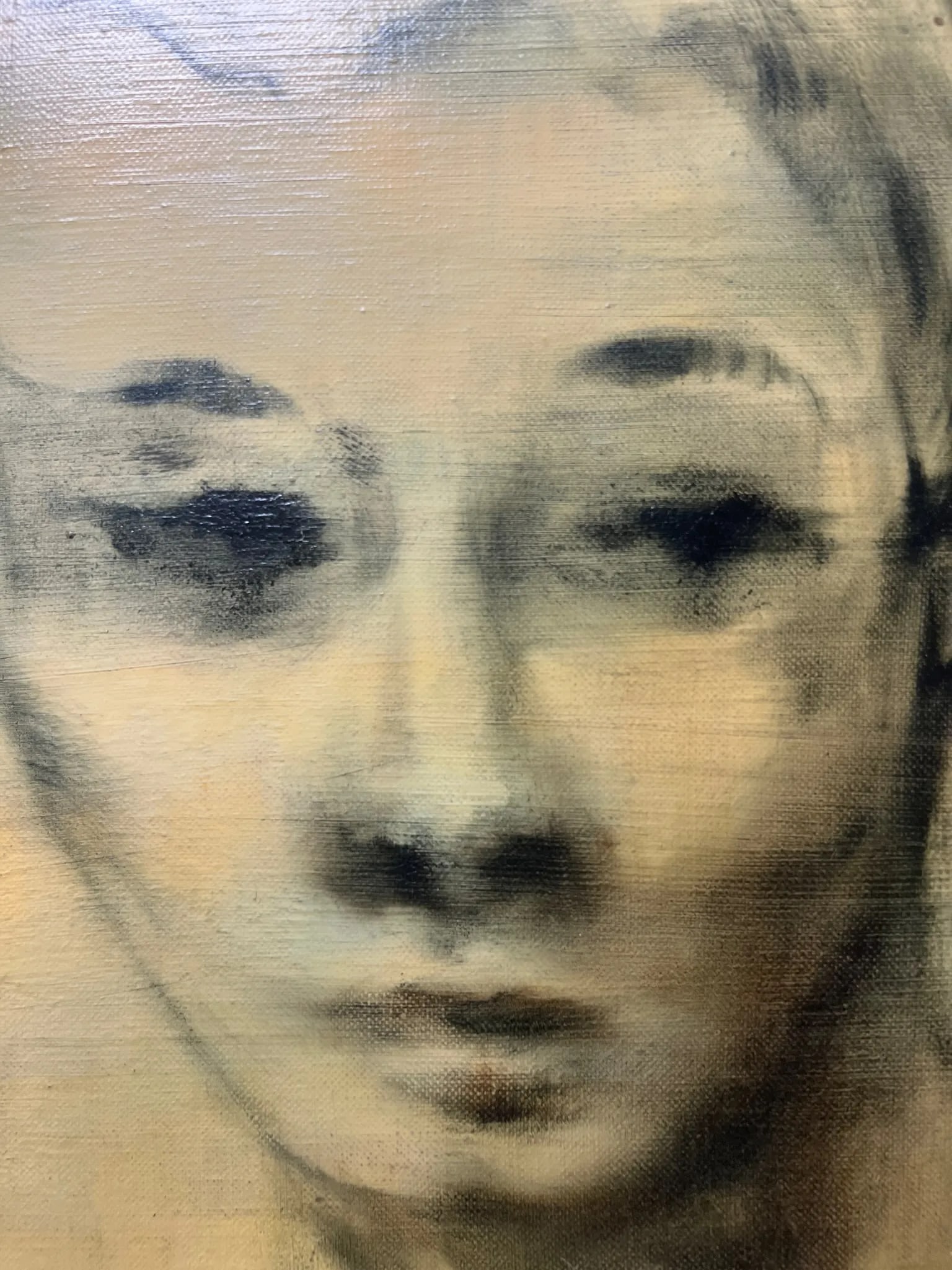 Stunning Mid Century Original Painting of Woman - 2