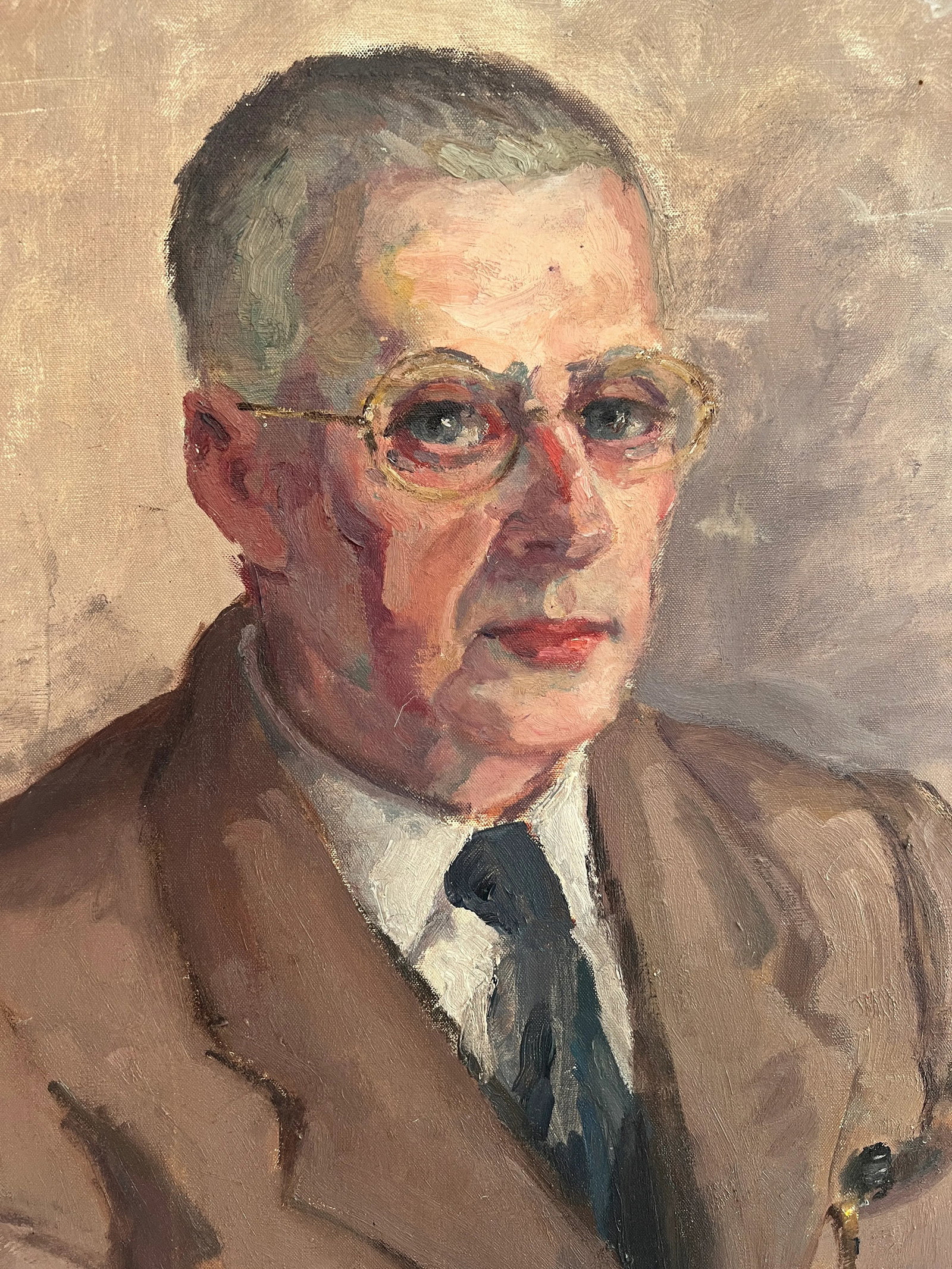 Portrait of a Man Original Oil on Canvas Painting - 2