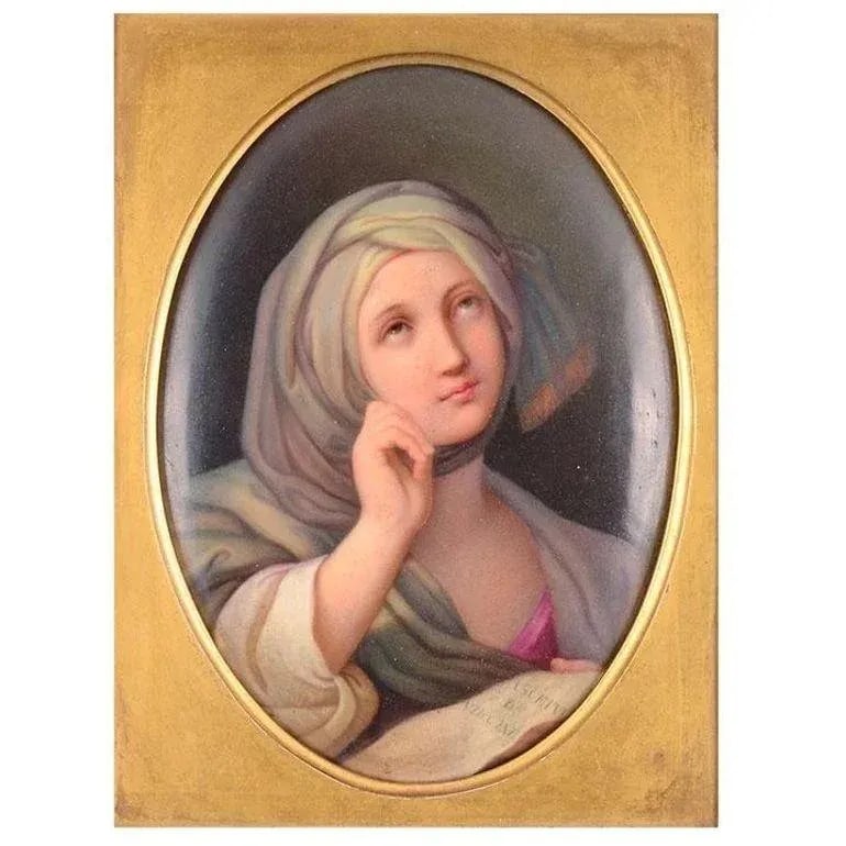 KPM Hand Painted Porcelain Portrait Signed by Artist - 2