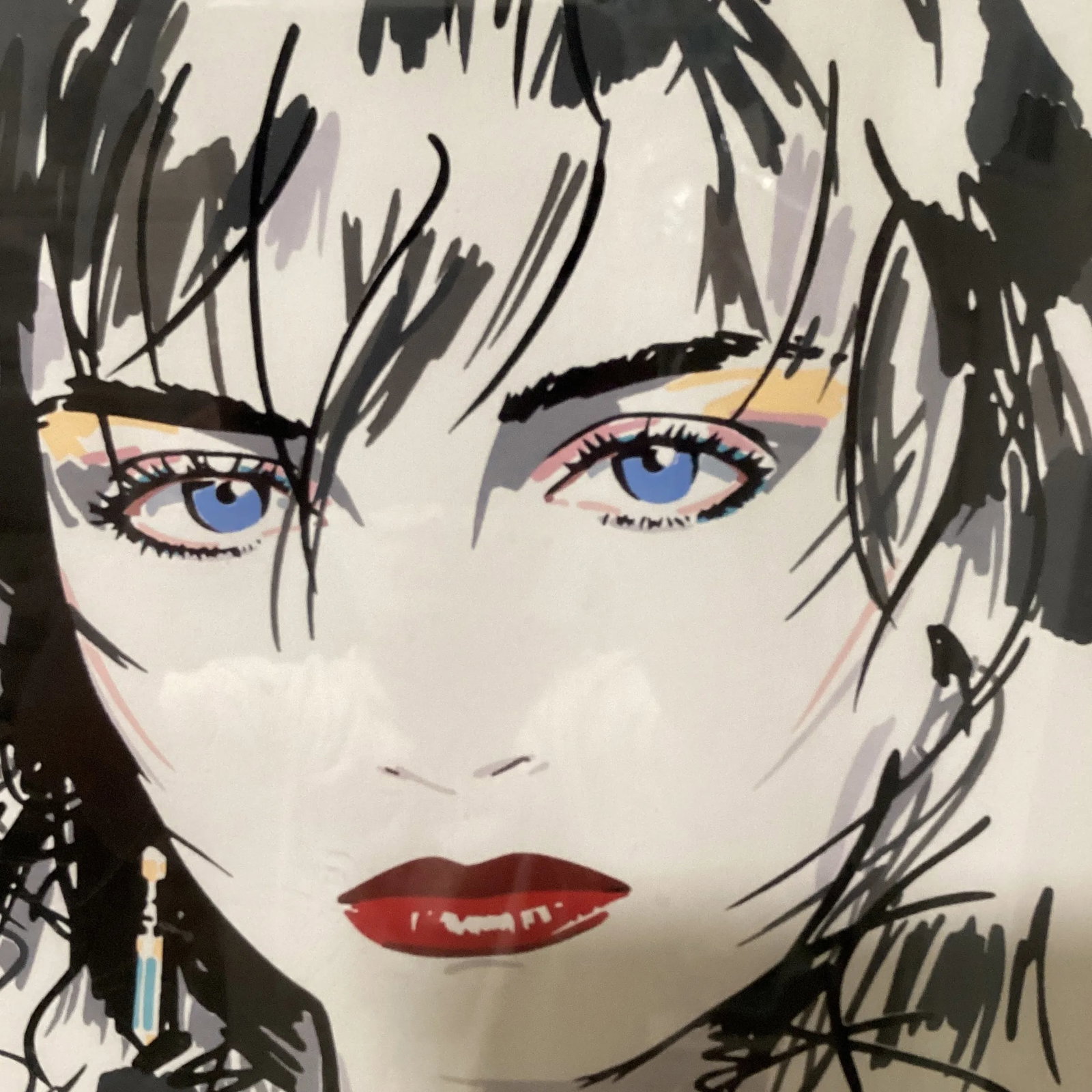 Vintage Dennis Mukai-Caren Peterson 'Blue Eyes' Litho-Hand Signed Framed - 5