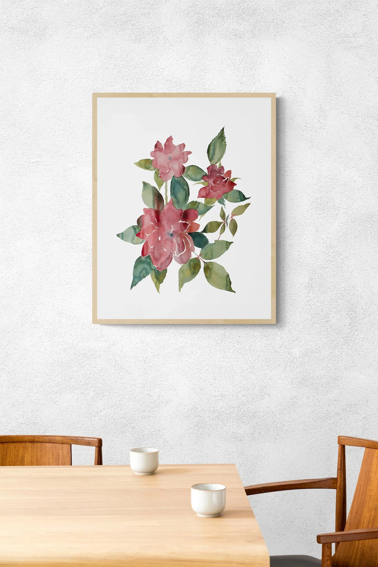 "Rose Study No. 87" Contemporary Original Botanical Flowers Watercolor Painting by Elizabeth Becker - 2