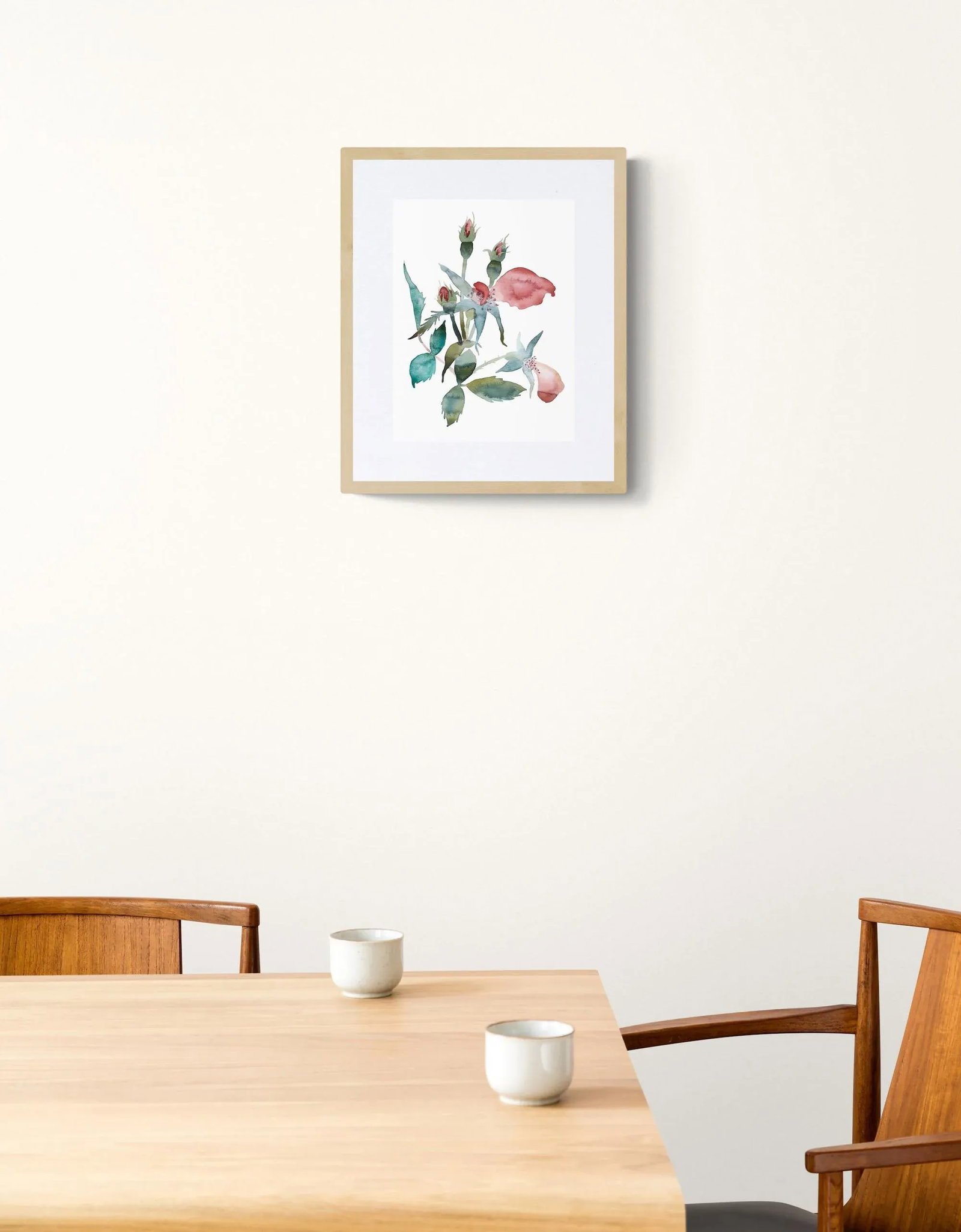 "Rose Study No. 76" Contemporary Original Botanical Flowers Watercolor Painting by Elizabeth Becker - 2
