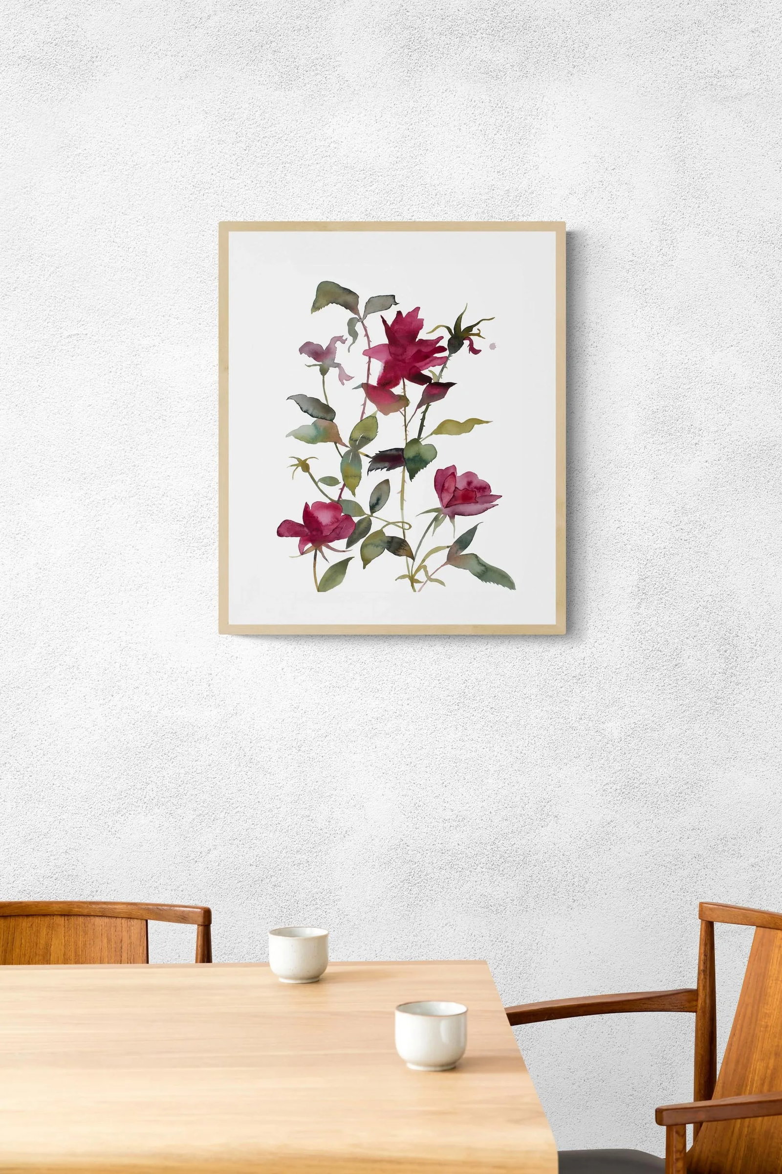"Rose Study No. 84" Contemporary Original Botanical Flowers Watercolor Painting by Elizabeth Becker - 2