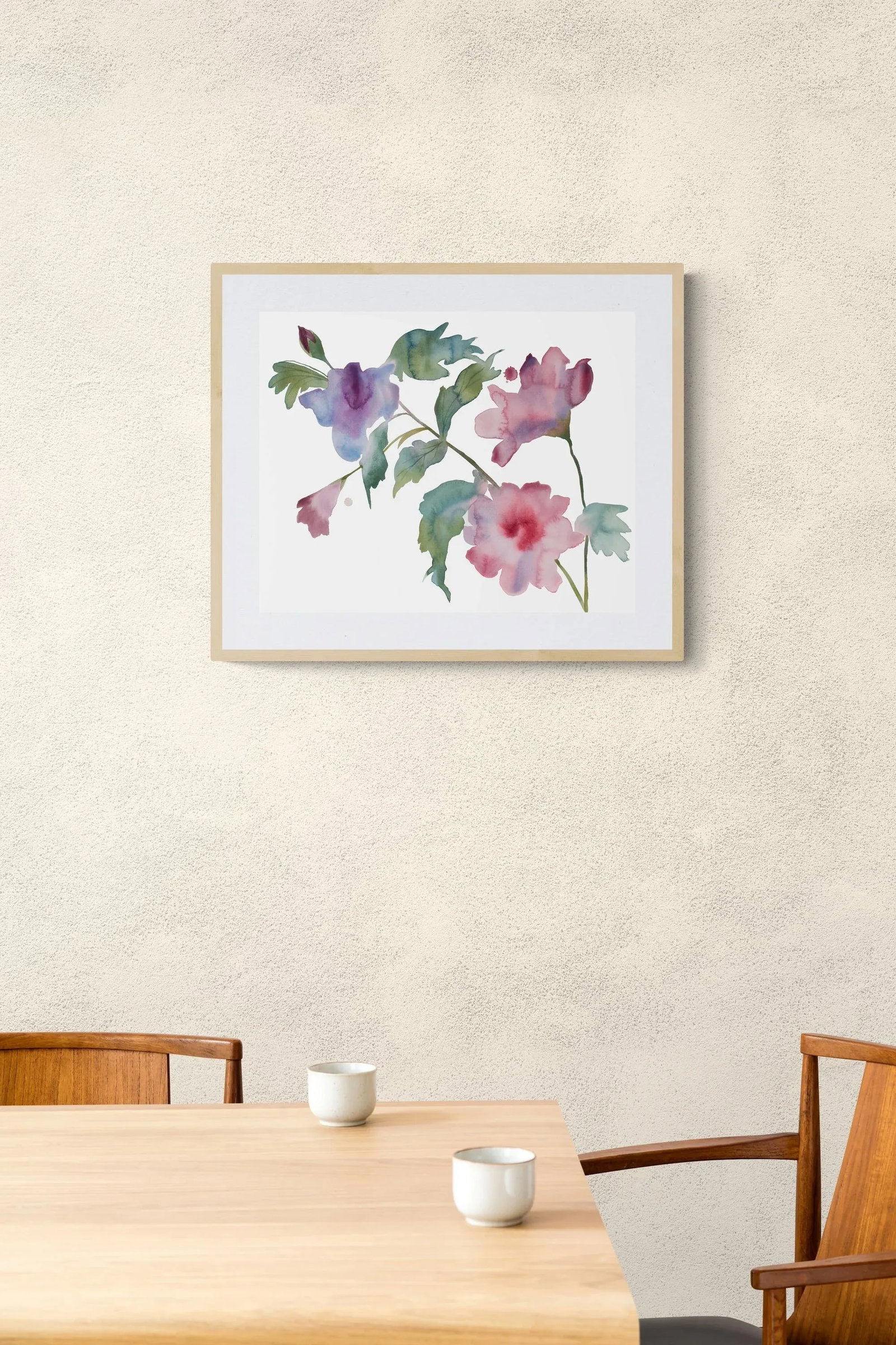 "Hibiscus No. 5" Contemporary Original Botanical Flowers Watercolor Painting by Elizabeth Becker - 2