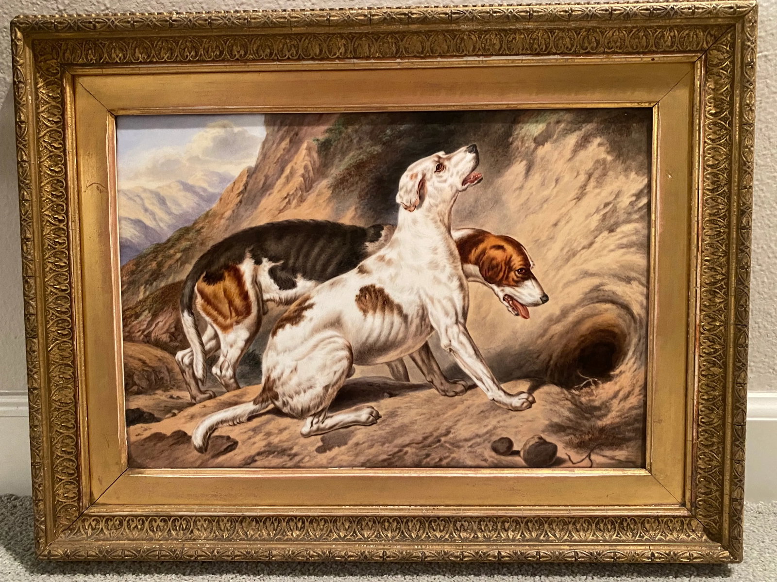 Pair of Berlin Porcelain Plaques 19th Century of Animals in Highland Settings - 2
