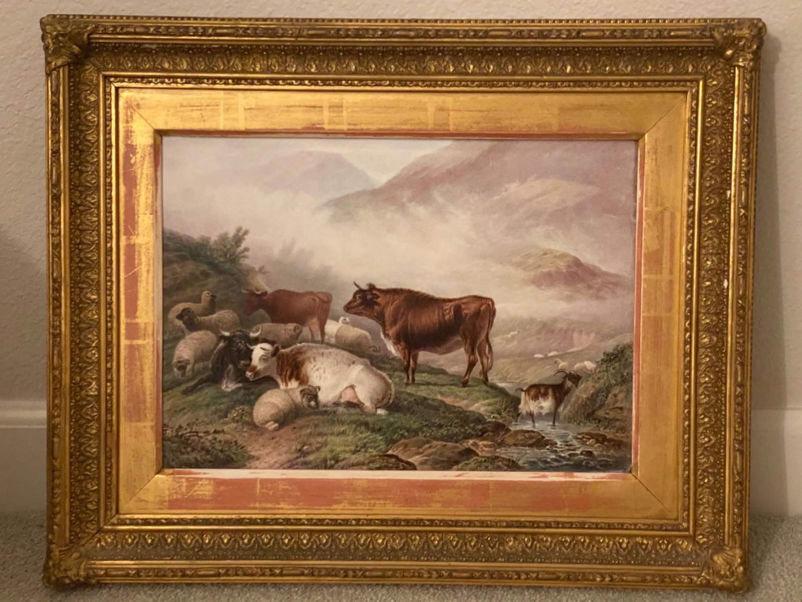 Pair of Berlin Porcelain Plaques 19th Century of Animals in Highland Settings - 3