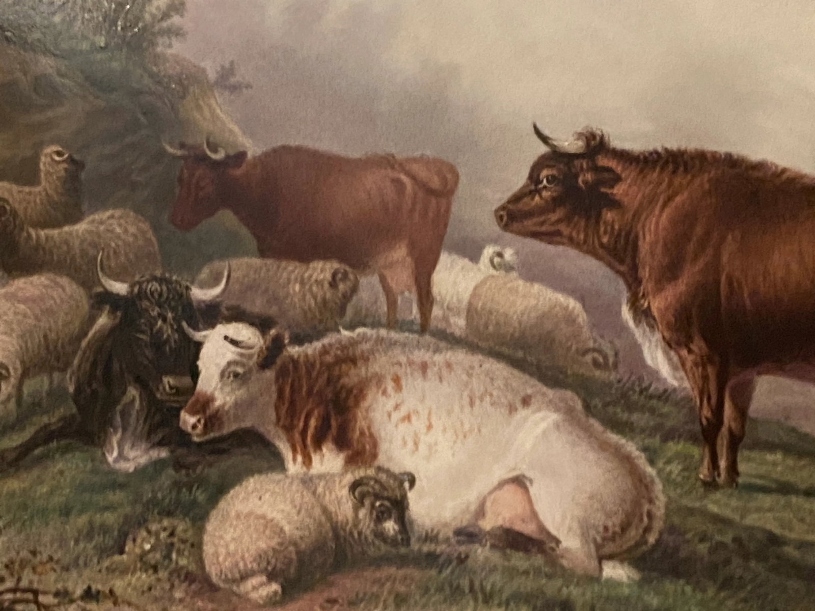 Pair of Berlin Porcelain Plaques 19th Century of Animals in Highland Settings - 7