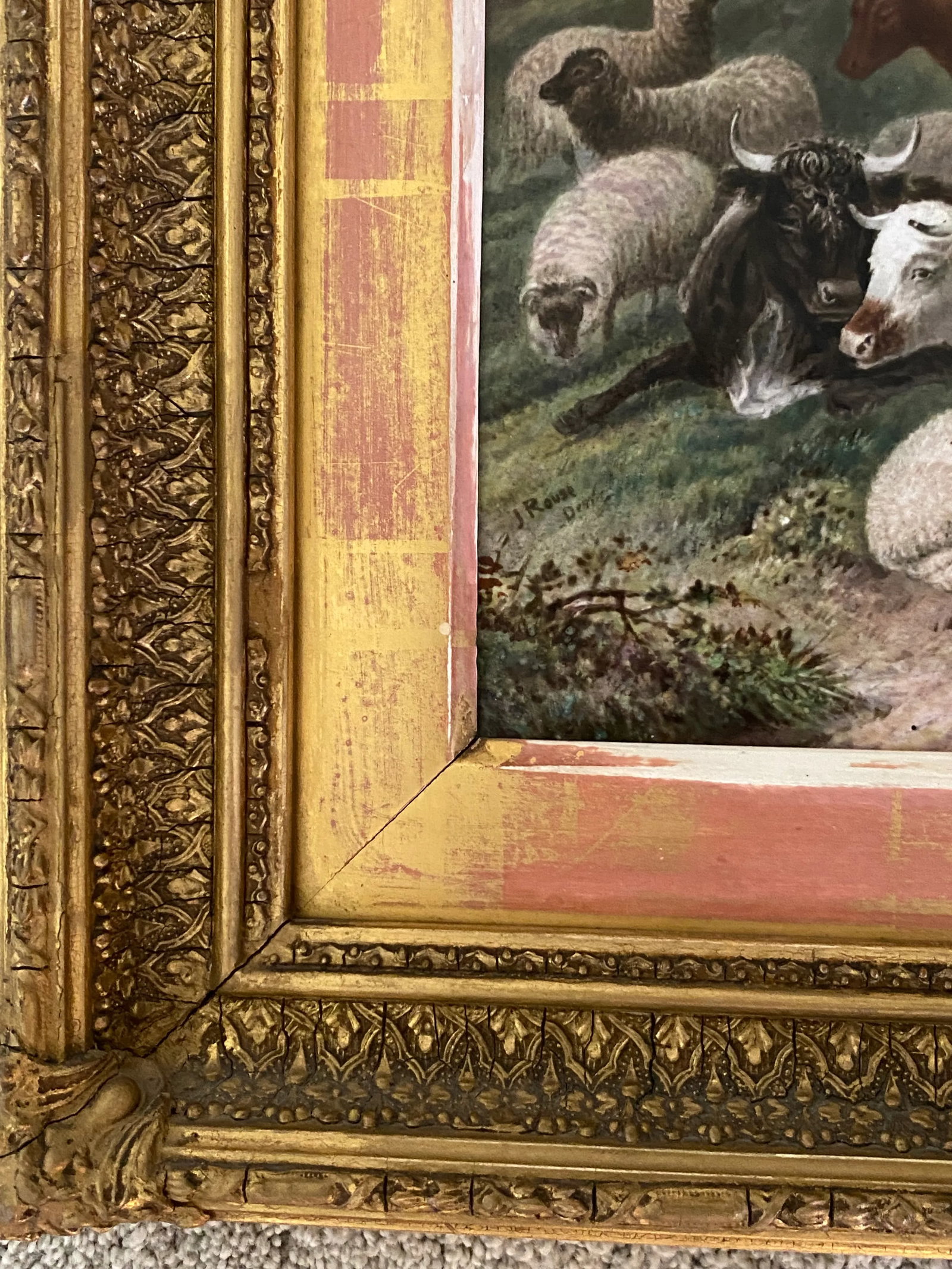 Pair of Berlin Porcelain Plaques 19th Century of Animals in Highland Settings - 9