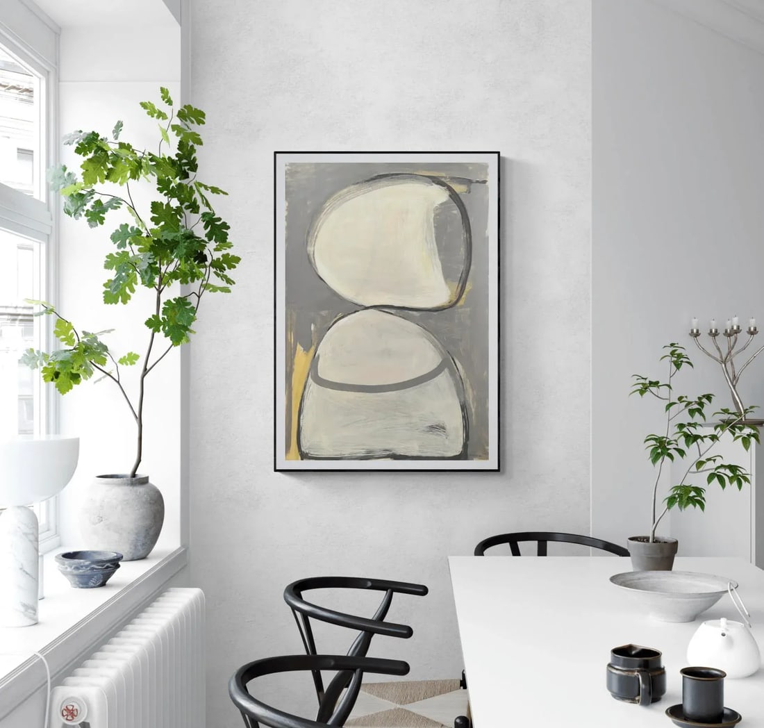 Sarah Vaaler Minimalist Abstract Painting in Neutral Colors - 2