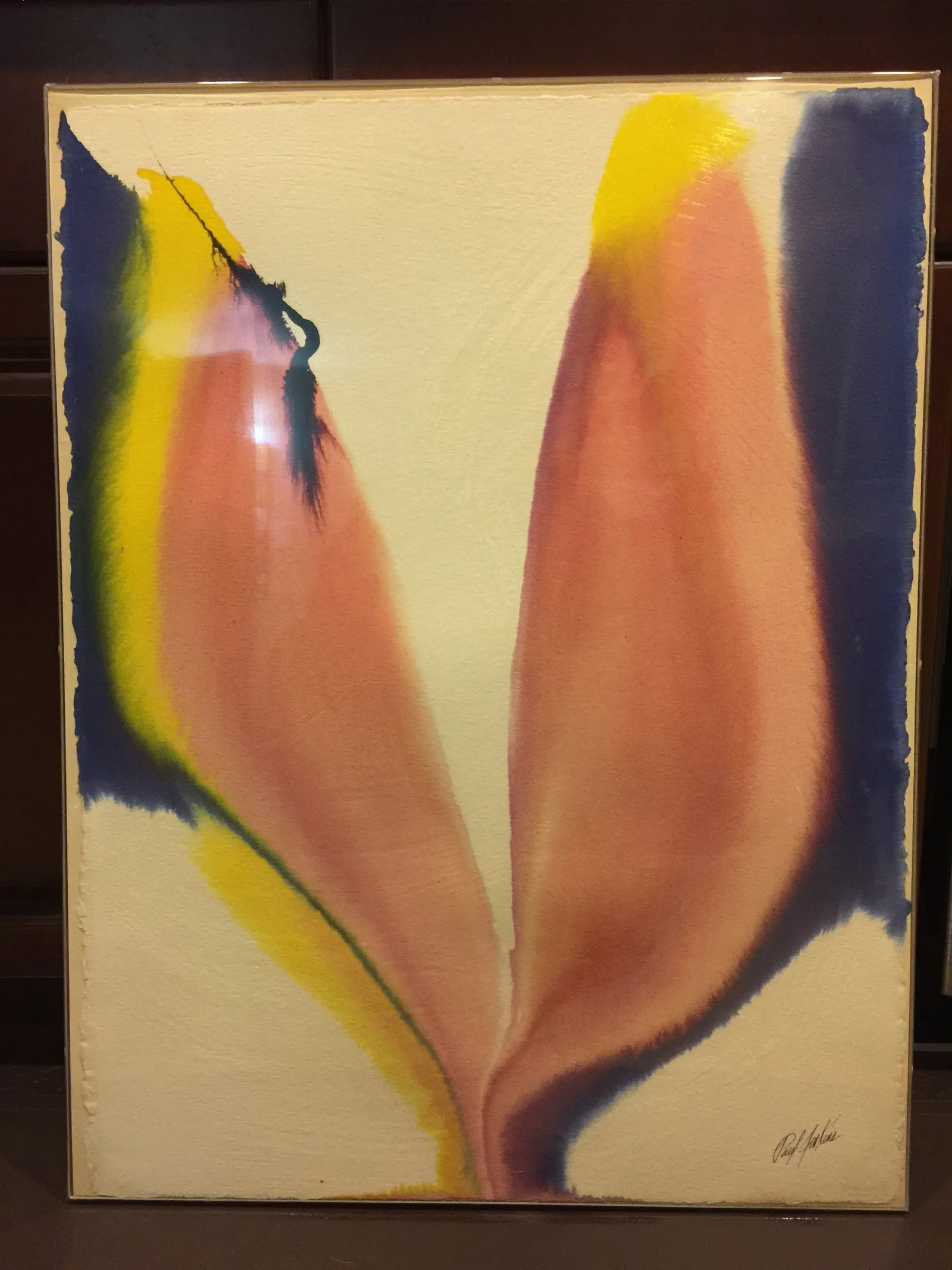 Paul Jenkins "Phenomena Egyptian Vase" Still Life Original Watercolor Painting 1975 - 6