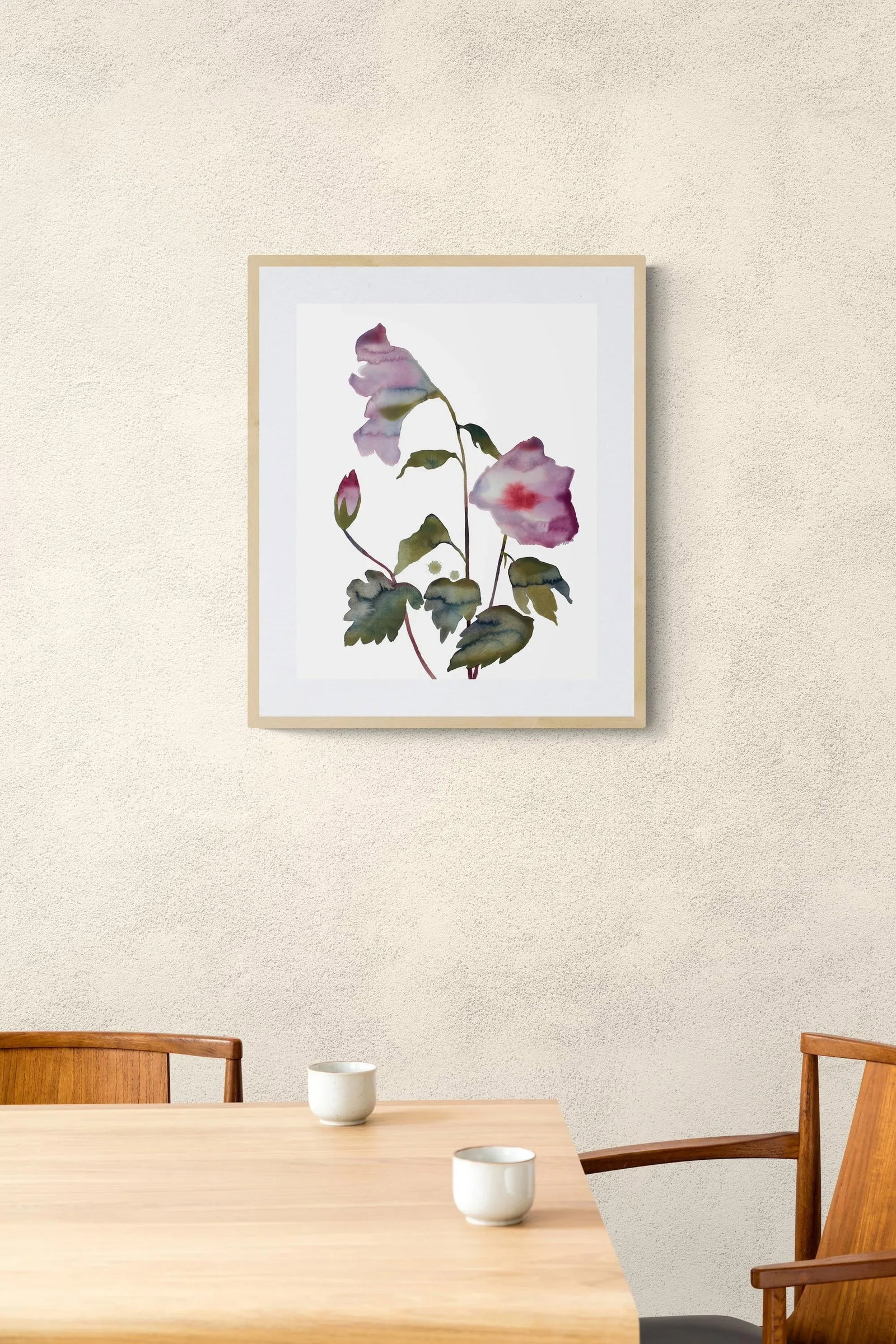 "Hibiscus No. 5" Contemporary Original Botanical Flowers Watercolor Painting by Elizabeth Becker - 2