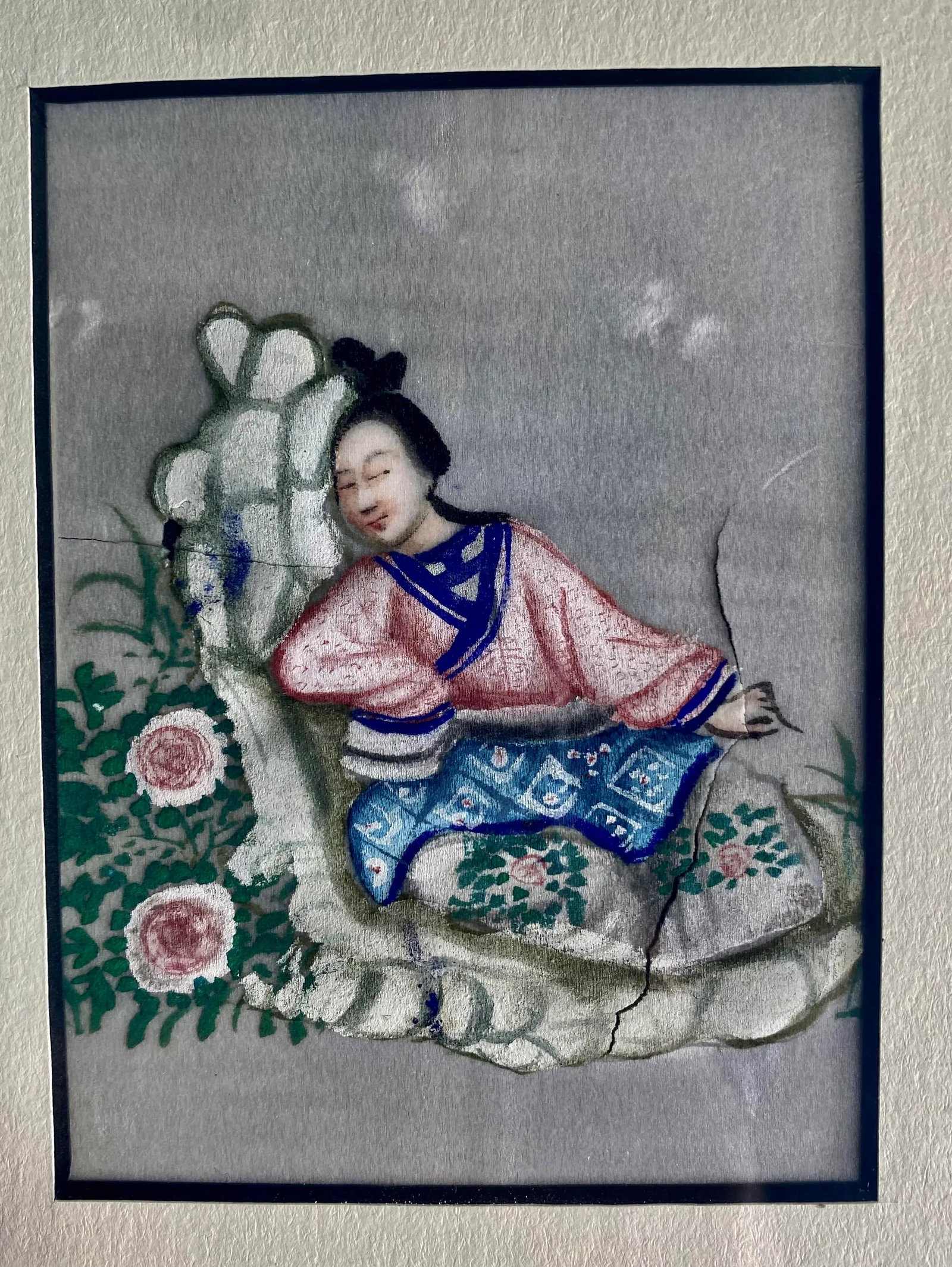 Series of Twelve Antique Chinese Export Framed Pith Paintings - 11