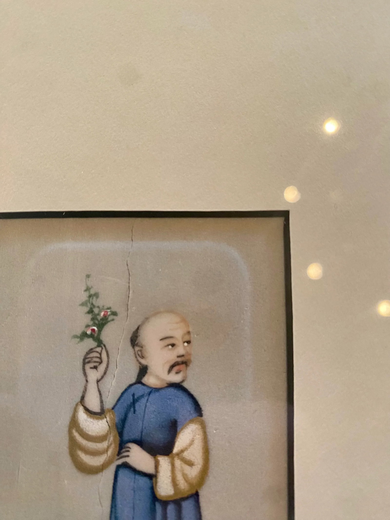 Series of Twelve Antique Chinese Export Framed Pith Paintings - 5