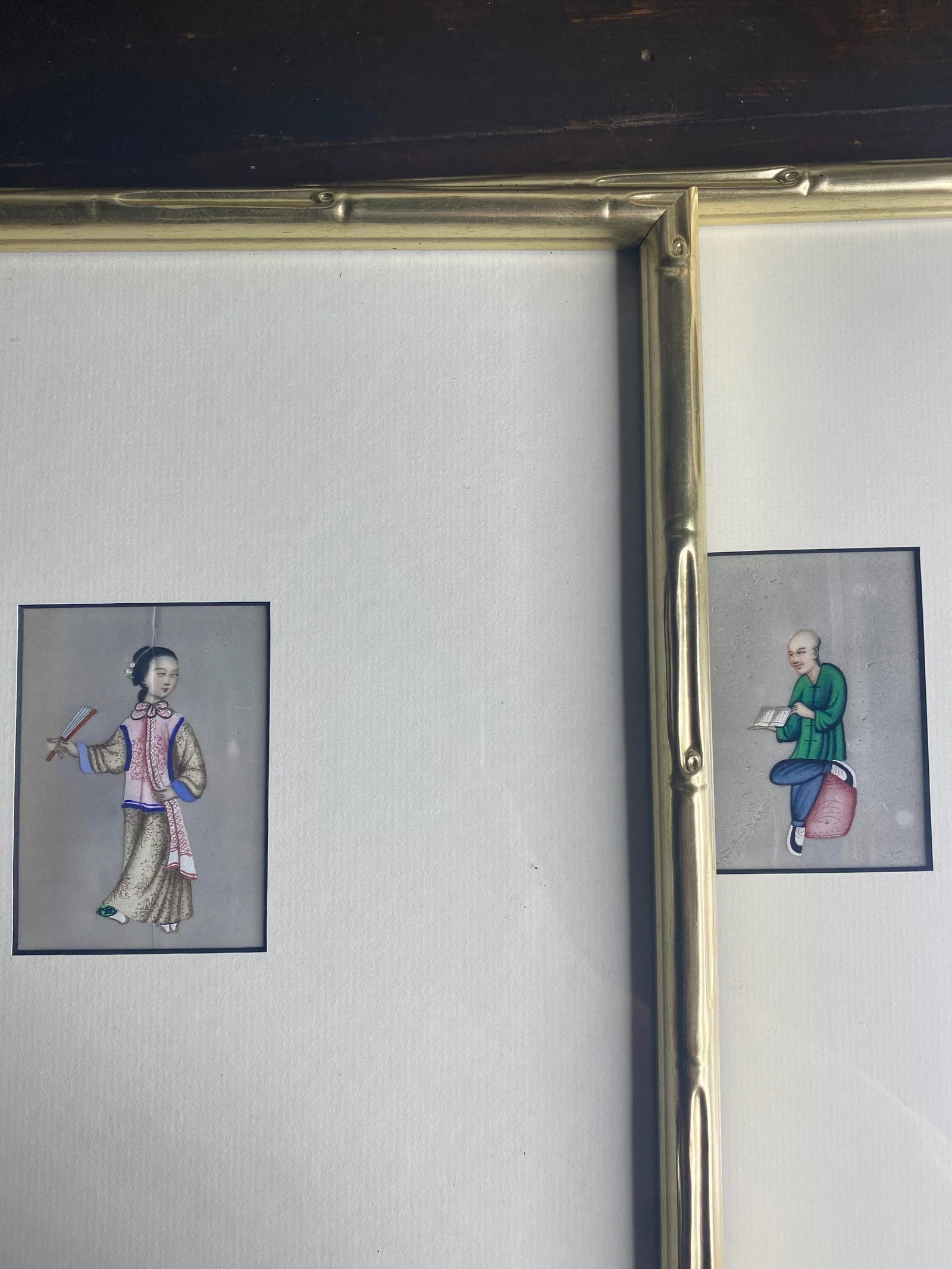 Series of Twelve Antique Chinese Export Framed Pith Paintings - 8