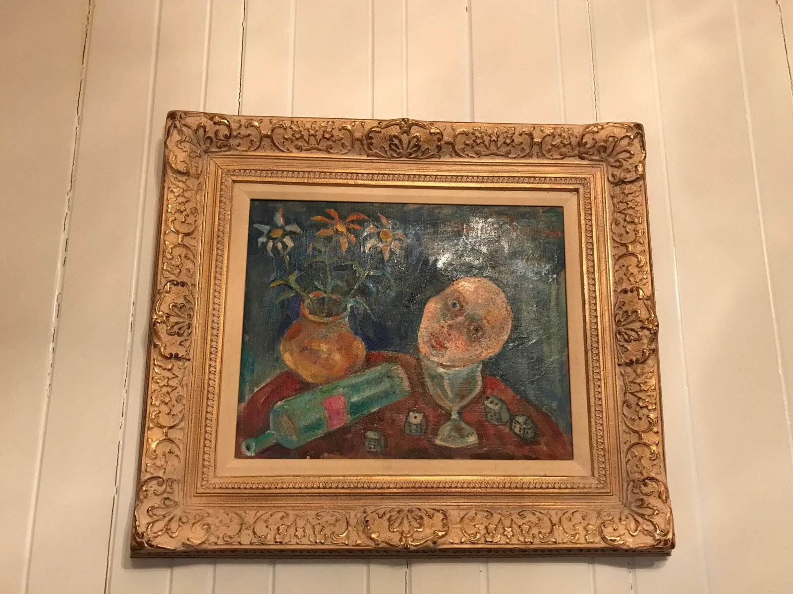 Still Life With Bottle and Head Painting - 9