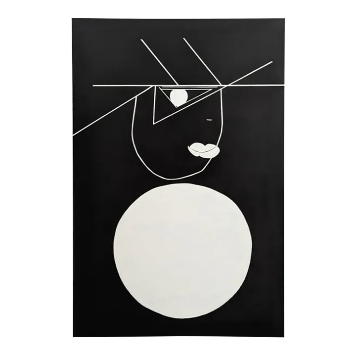 "Energy" Acrylic on Linen Canvas by Susan Yin: The Nordic symbol, is a powerful representation of the interconnectedness of life and the cosmos. The moon, with its mysterious and captivating energy, has long been revered by various cultures and be
