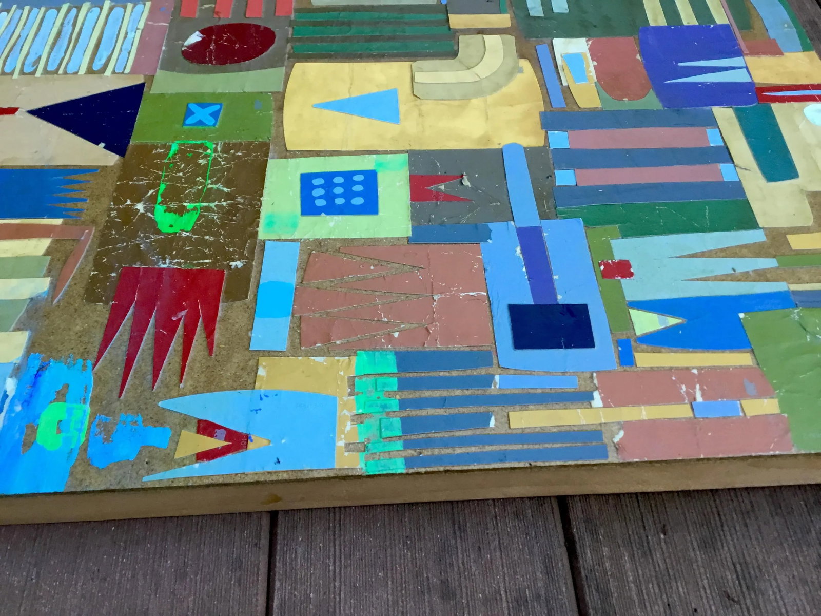 Cut Up Behr Paint Color Samples, Original Collage - 6