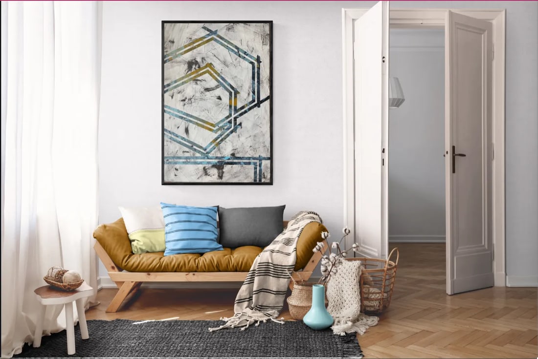 Modern Abstract Expressionist Original Artwork Chev - 6
