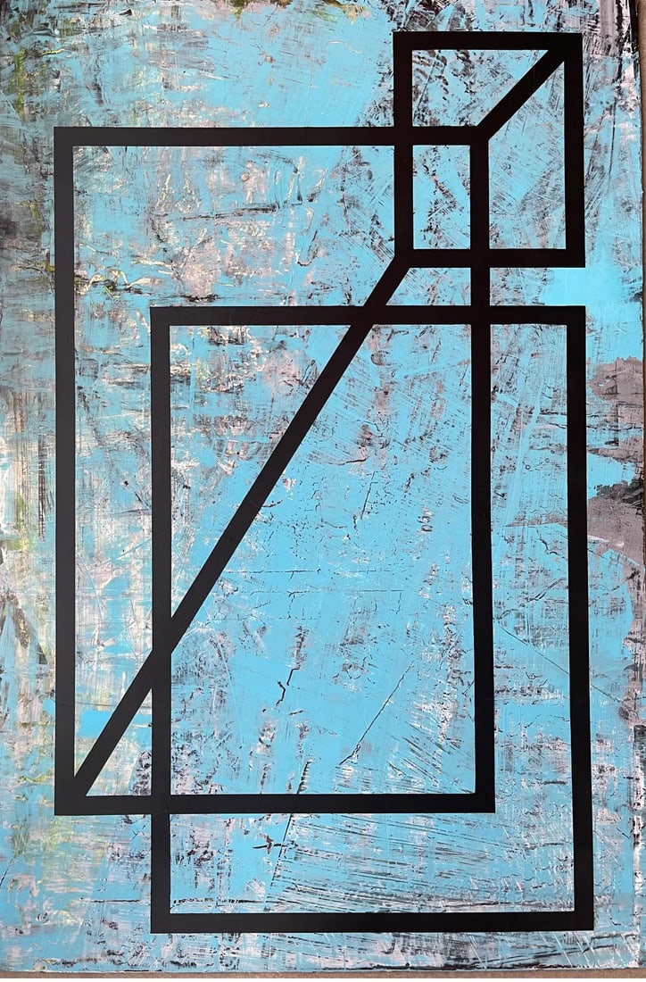 Modern Abstract Expressionist Original Artwork Scaff - 2