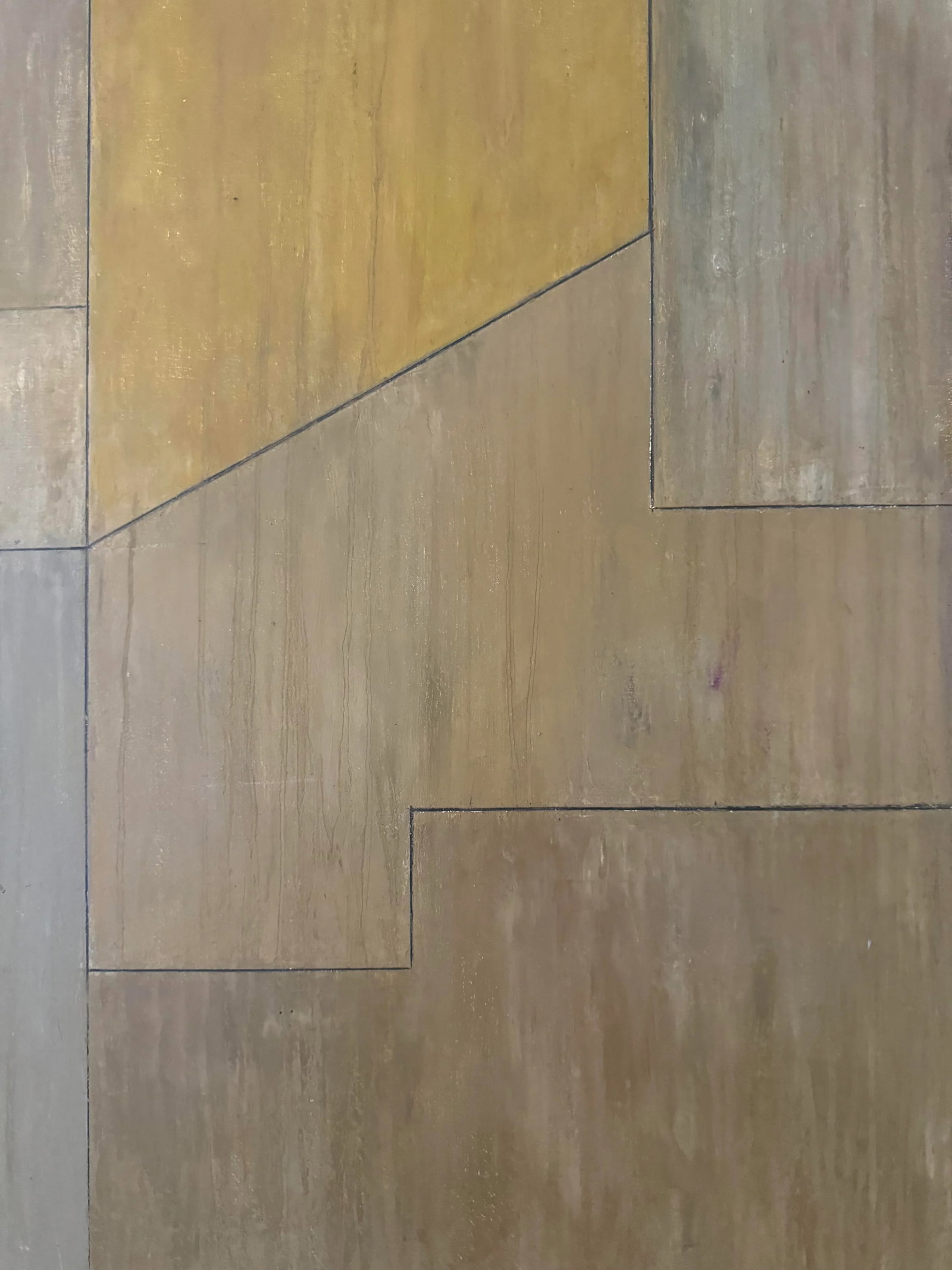 Contemporary Geometric Oil and Cold Wax Painting Earth Tones by Stephen Cimini - 3