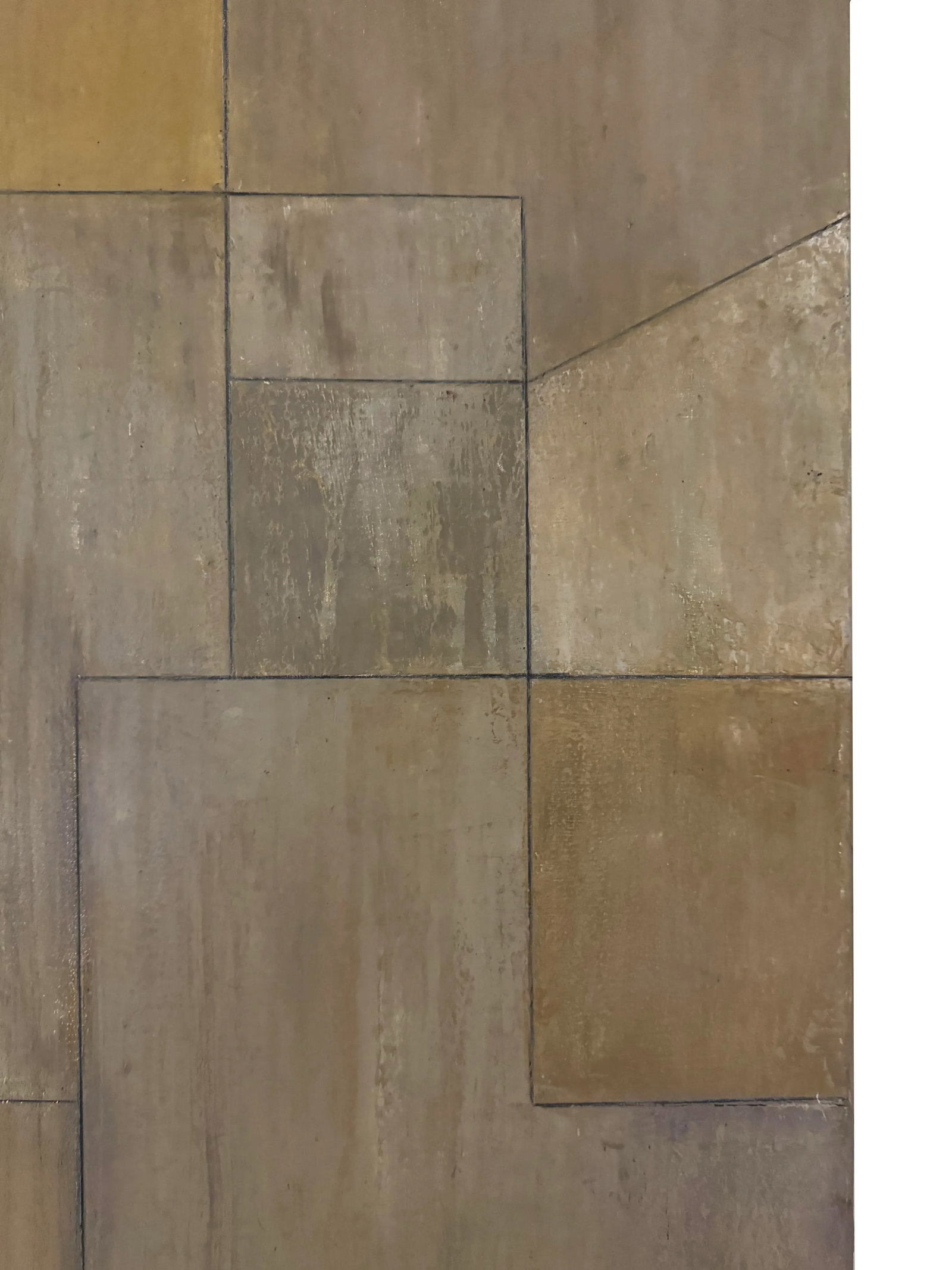 Contemporary Geometric Oil and Cold Wax Painting Earth Tones by Stephen Cimini - 5