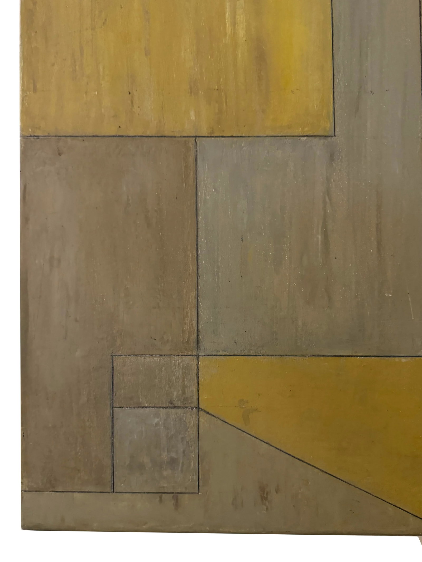 Contemporary Geometric Oil and Cold Wax Painting Earth Tones by Stephen Cimini - 6