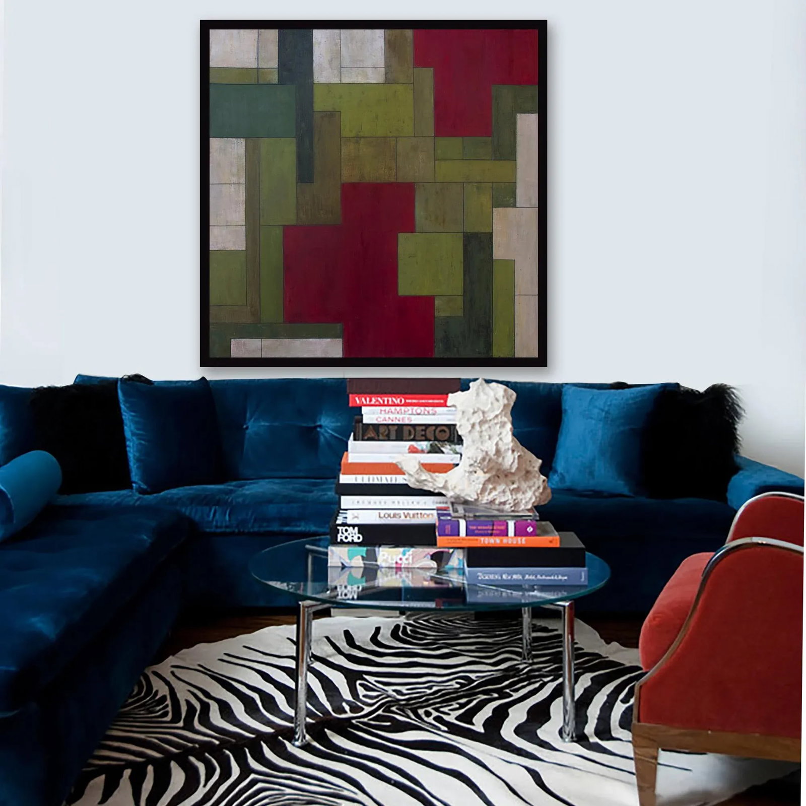 Green Chile Tango - Abstract Geometric Painting by Stephen Cimini - 2
