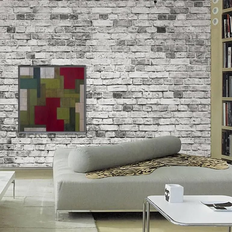 Green Chile Tango - Abstract Geometric Painting by Stephen Cimini - 3