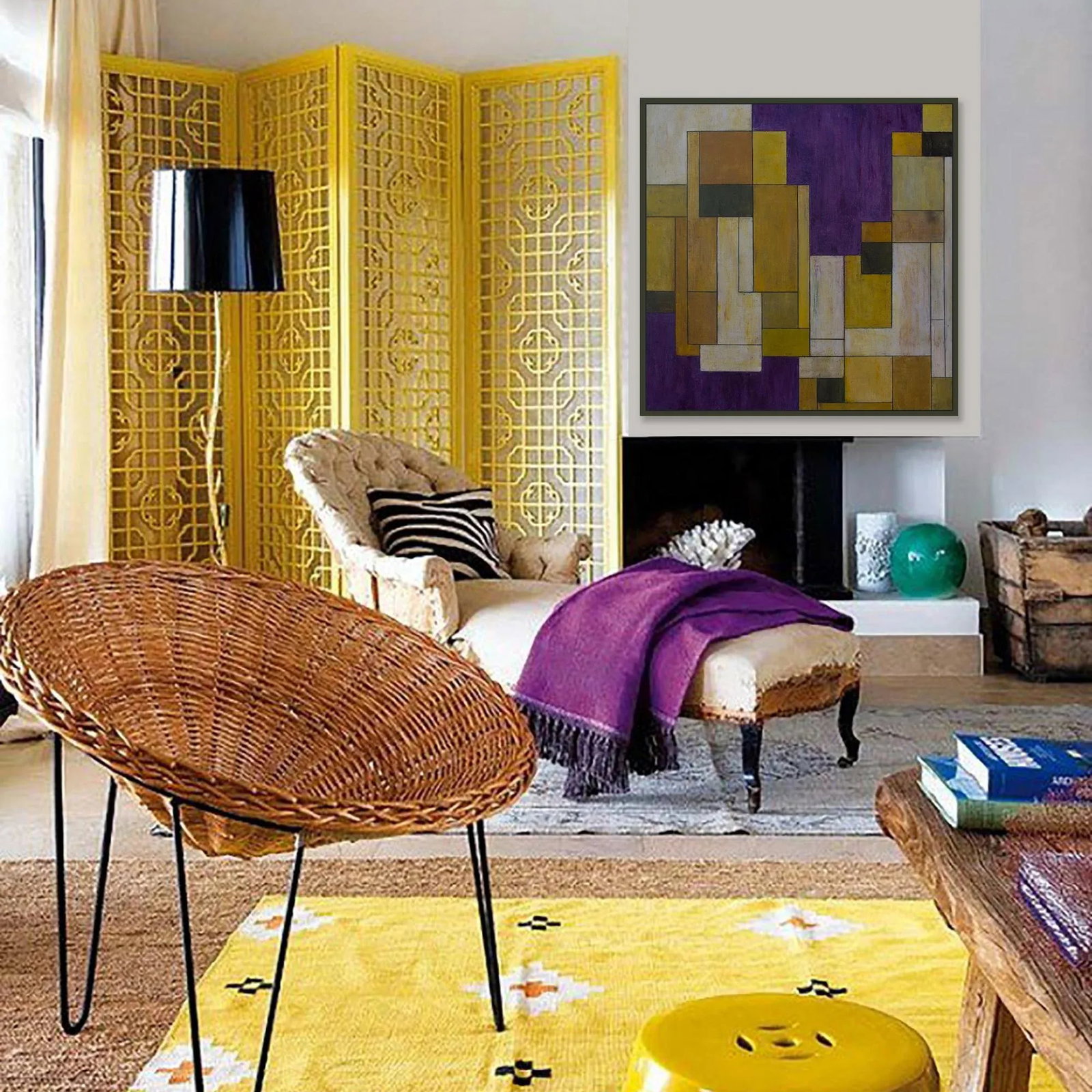 Contemporary Abstract Geometric Painting - 2