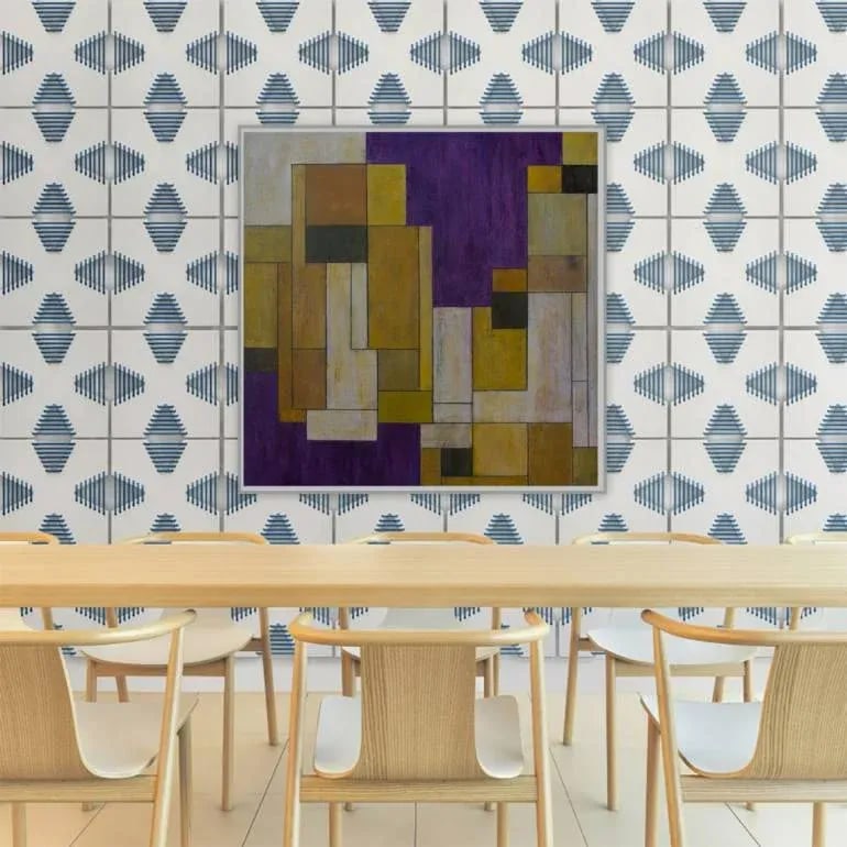 Contemporary Abstract Geometric Painting - 4