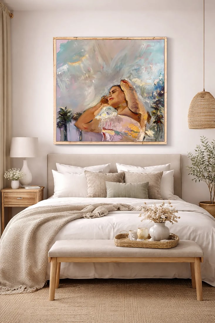'Hello Sunshine', Original Oil Painting, Wood Framed, Beachy Arts - 2