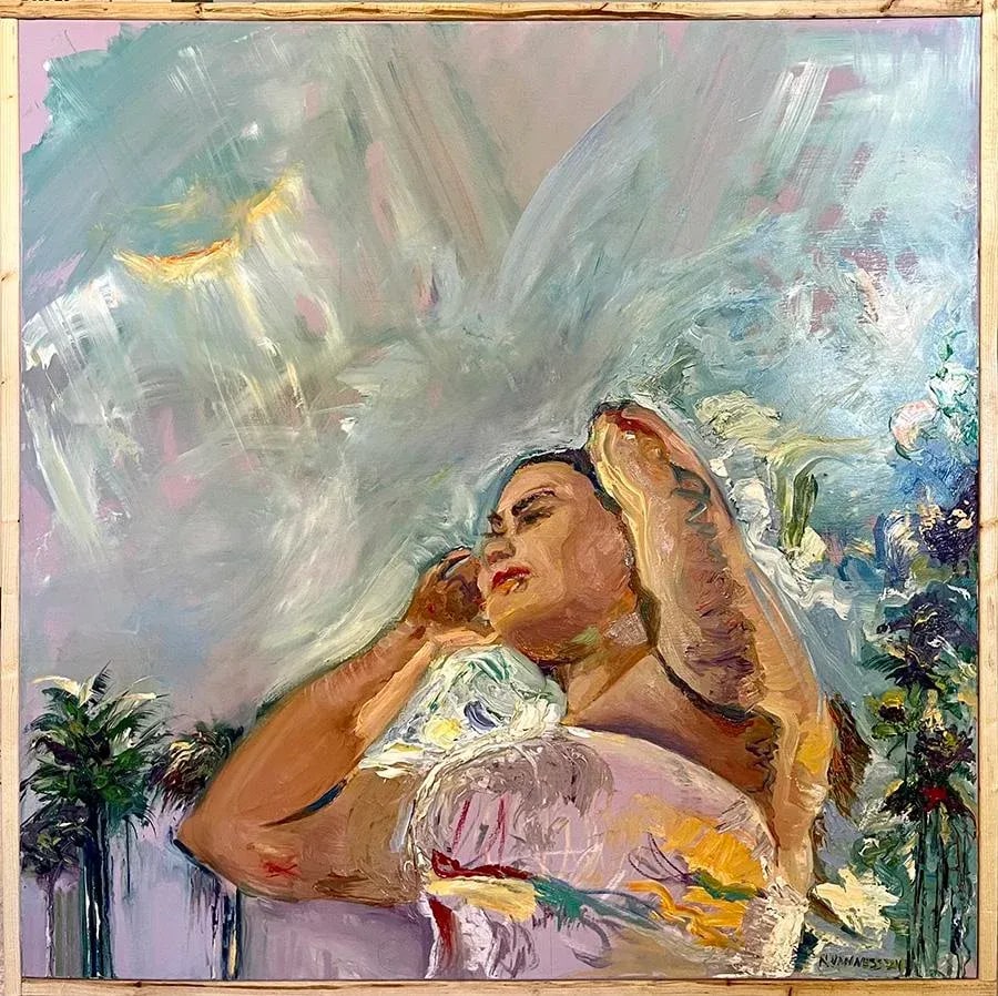 'Hello Sunshine', Original Oil Painting, Wood Framed, Beachy Arts - 3