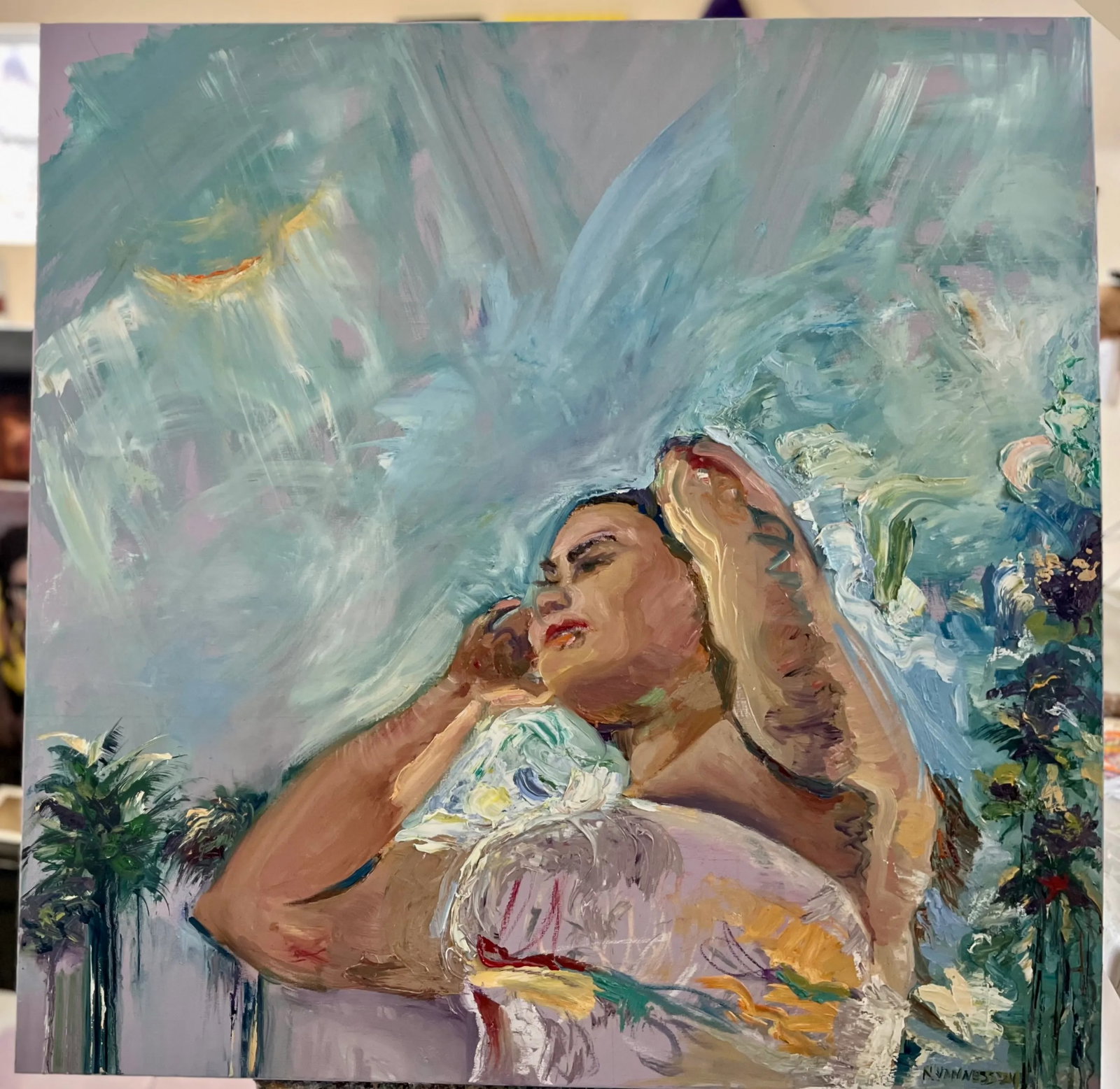 'Hello Sunshine', Original Oil Painting, Wood Framed, Beachy Arts - 6